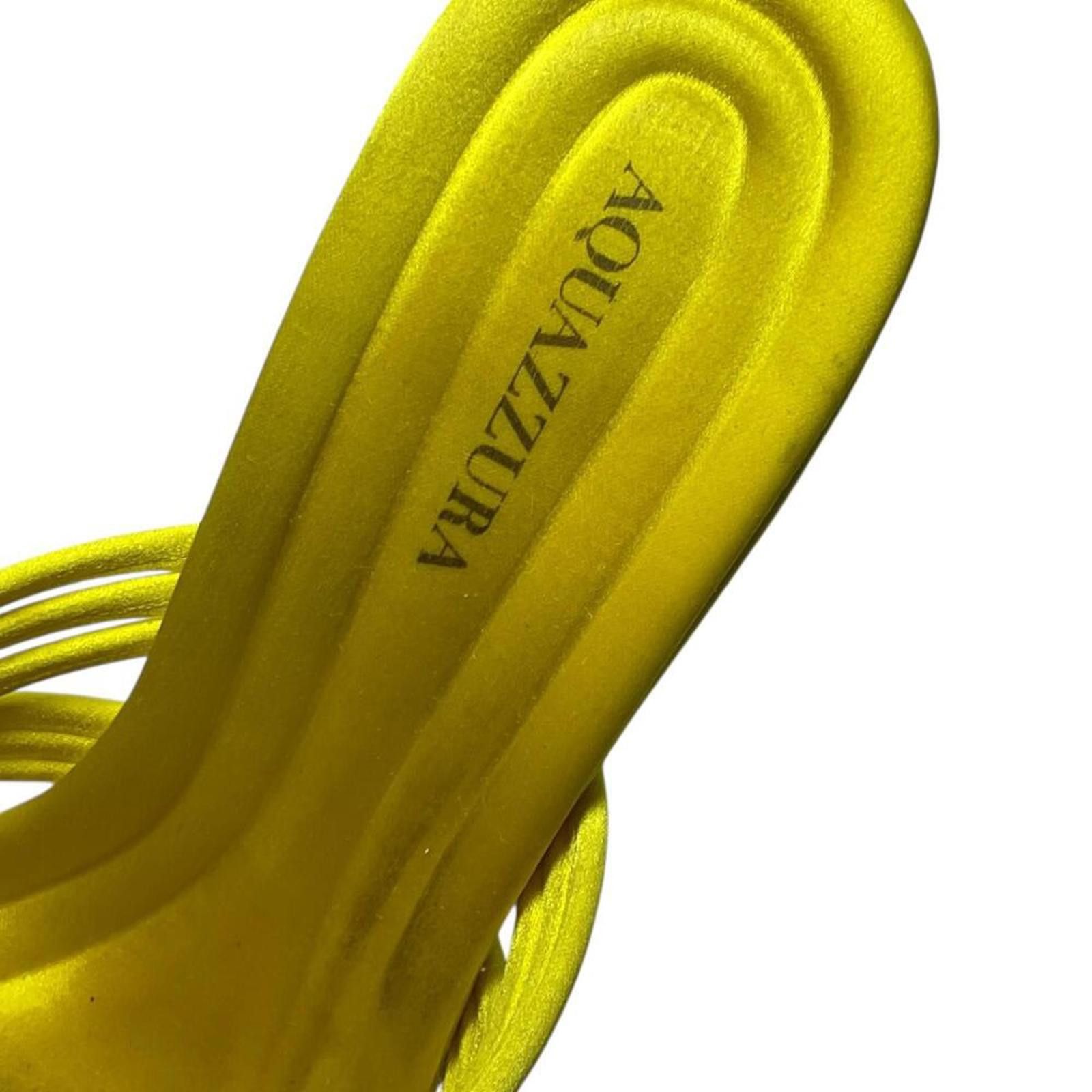 Other AQUAZZURA oahu 95 satin mules - yellow Size US 7.5 / IT 37.5 - 7 Thumbnail