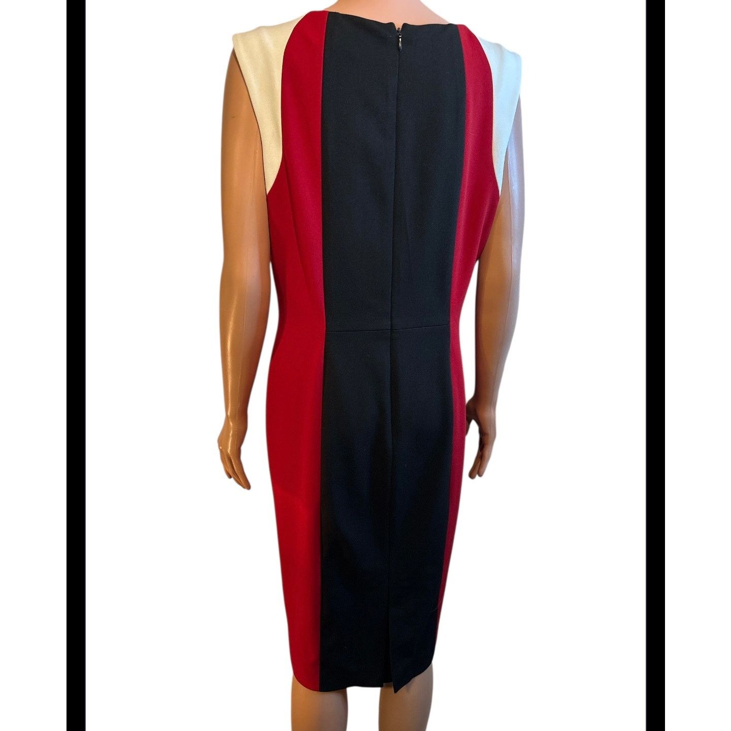 The Unbranded Brand Kasper Color-Block Sheath Dress Size 10 (Medium) Size M / US 6-8 / IT 42-44 - 4 Thumbnail