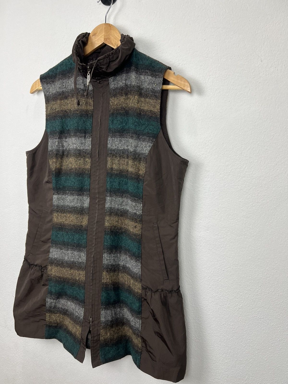 Kansai Yamamoto Kansai Bis Collection Mixed Media Striped Vest Size M / US 6-8 / IT 42-44 - 4 Thumbnail