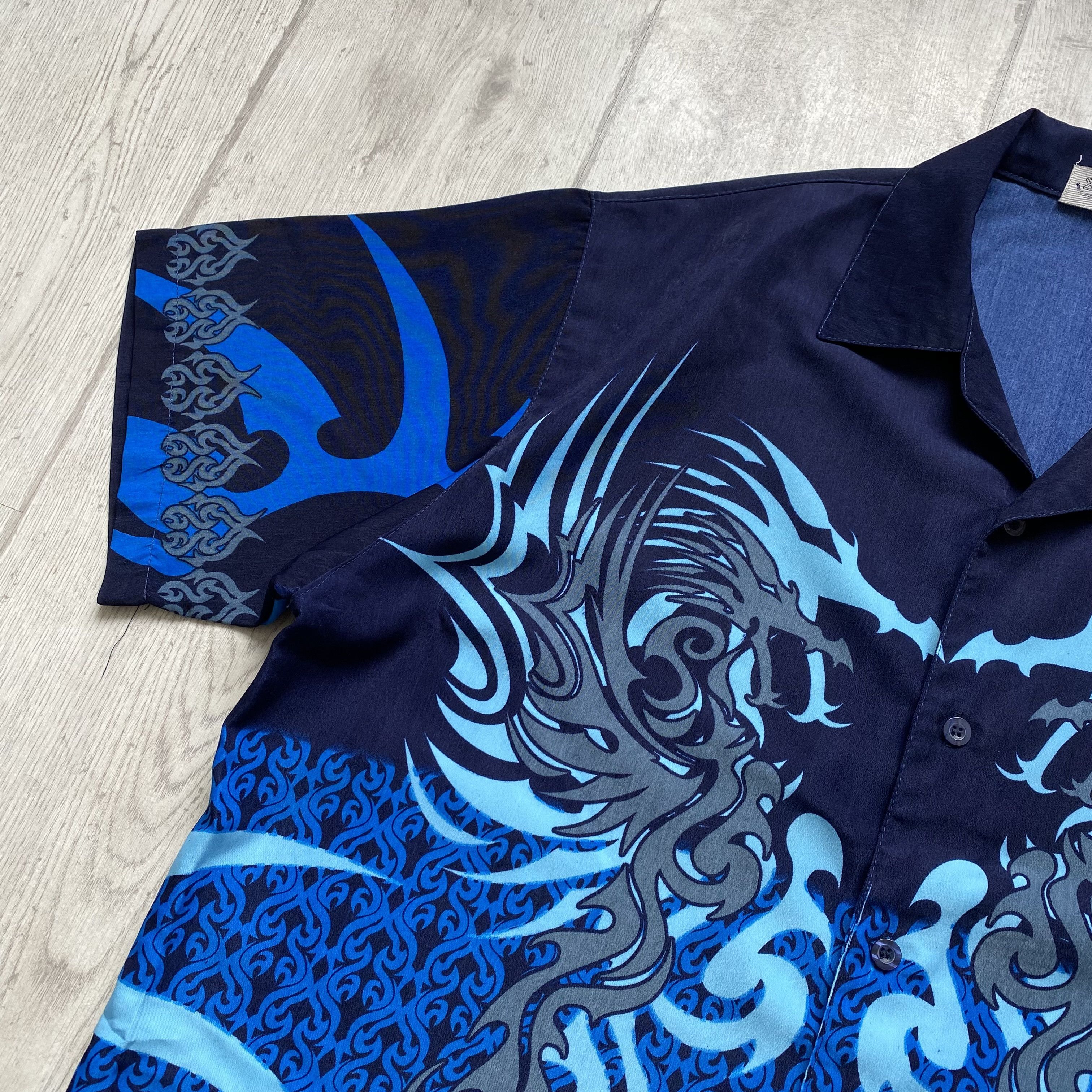Japanese Brand 🐲 Vintage Japanese Dragon Crazy Shirt Y2K Short sleeve Size US L / EU 52-54 / 3 - 4 Thumbnail