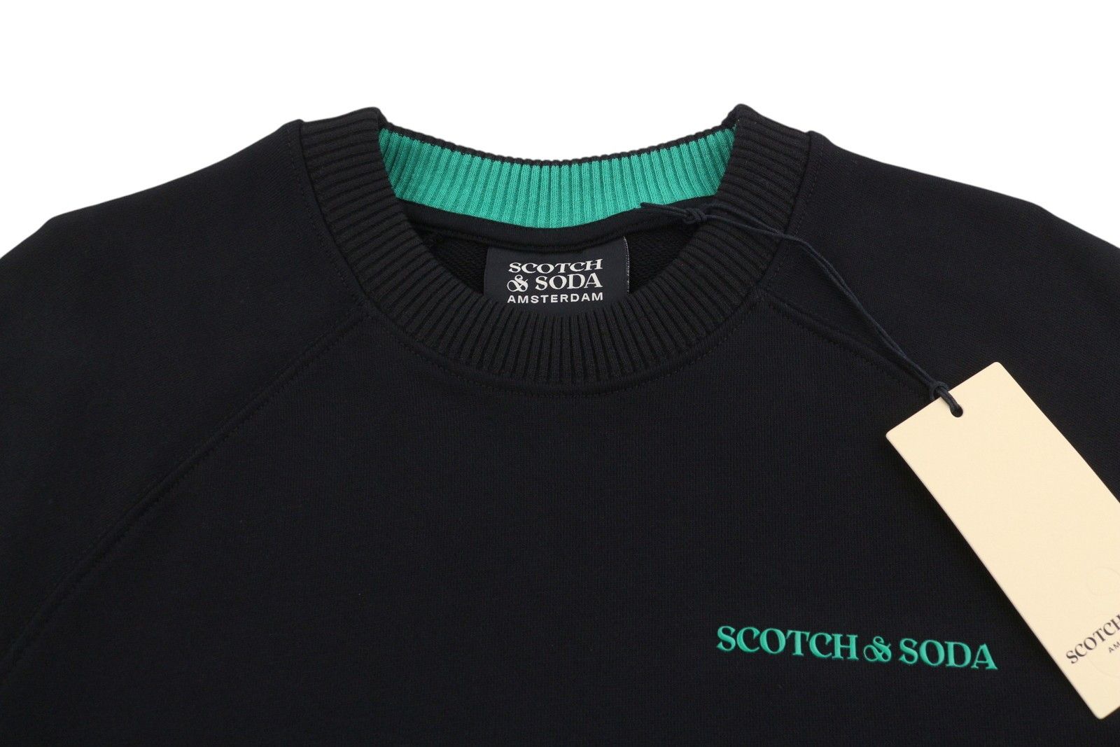 Scotch & Soda M Black Cotton Crew Neck Long Sleeve 91029 Size US M / EU 48-50 / 2 - 5 Thumbnail