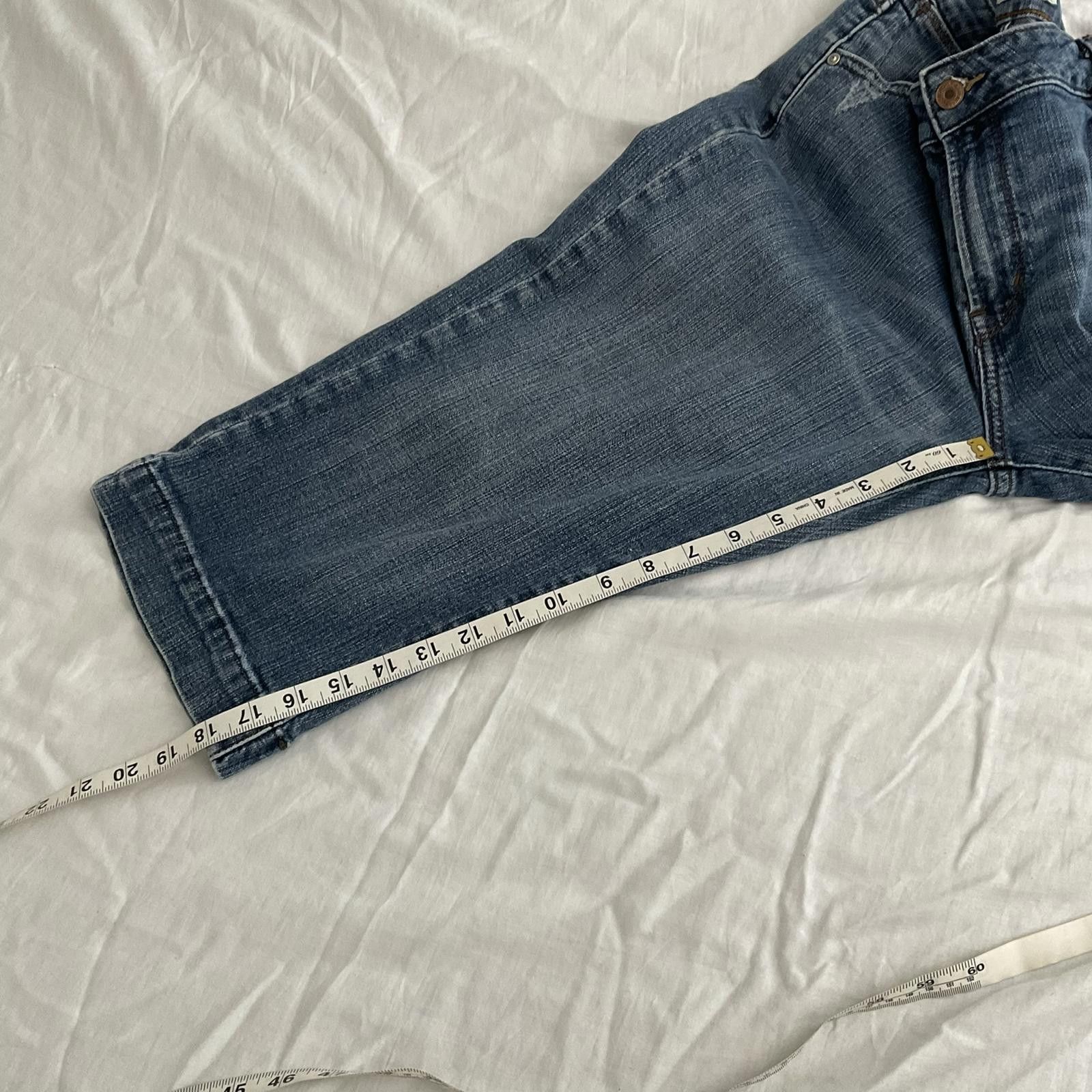 Levi's vtg levis y2k wide leg capri low rise jeans womens 16 Size 38" / US 16 / IT 52 - 6 Thumbnail