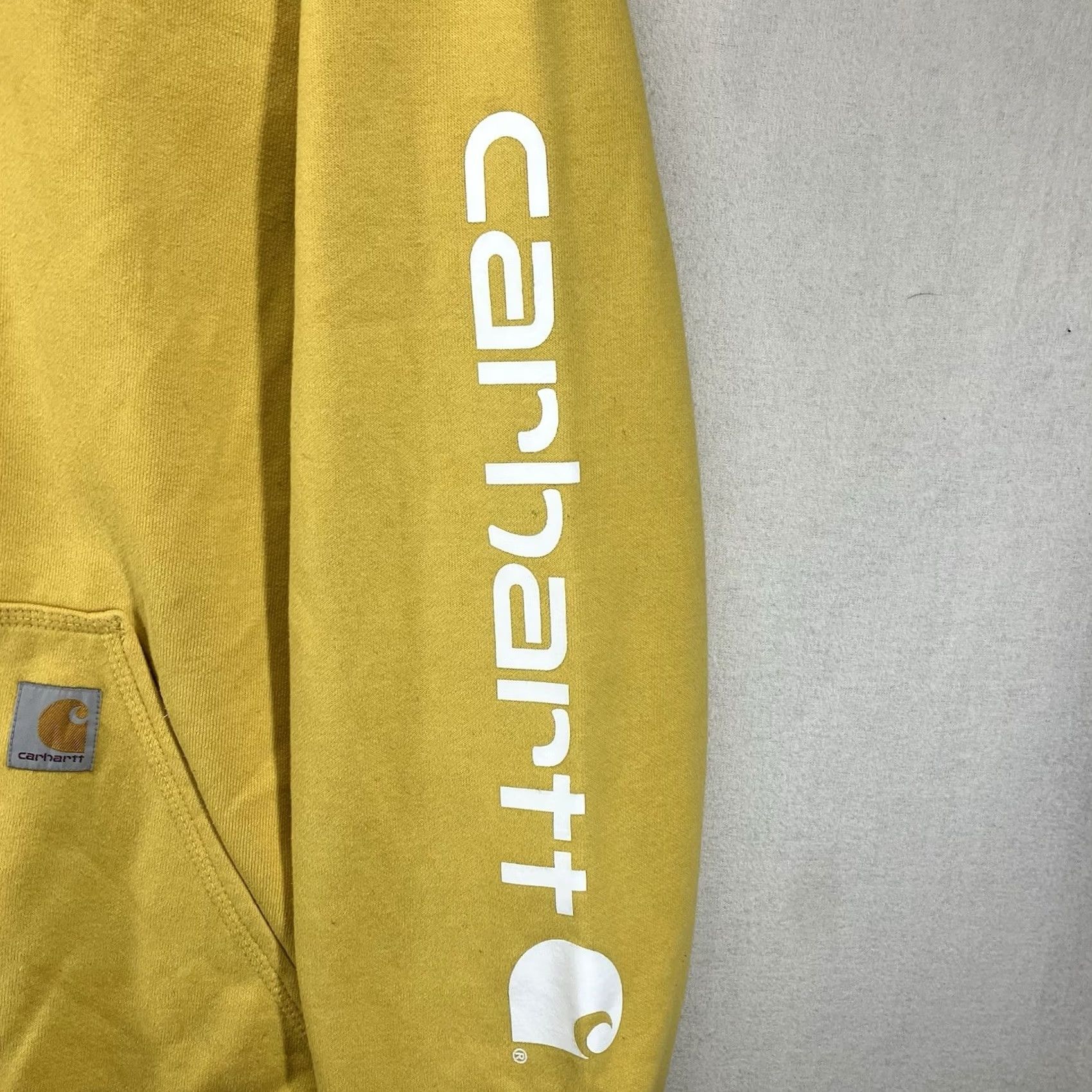 Carhartt Carhartt Hoodie Mens M Yellow Pullover Sweatshirt Midweight Logo K288 Loose Fit Size US M / EU 48-50 / 2 - 6 Thumbnail