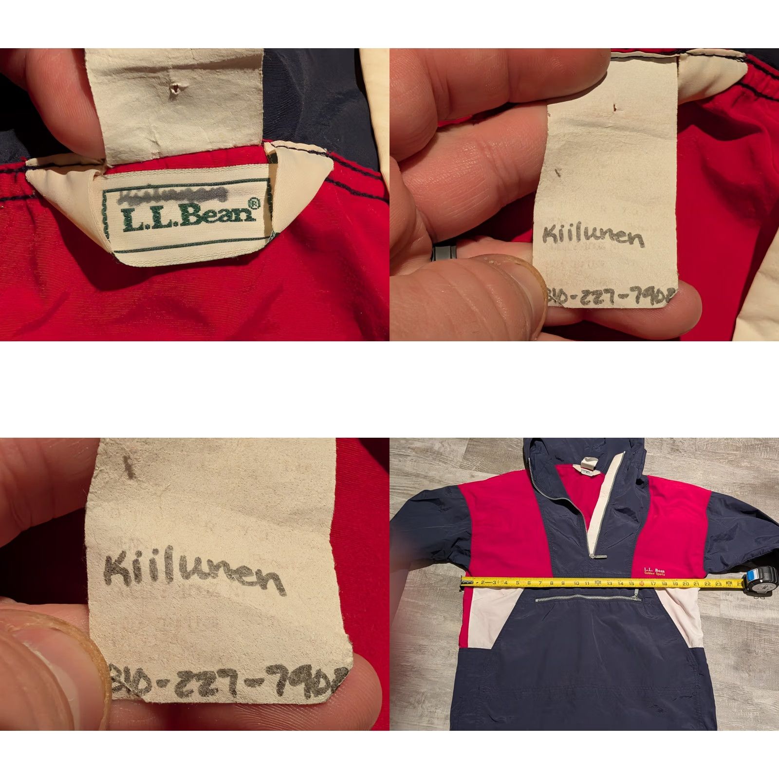 Vintage VINTAGE 90s LL Bean Anorak Jacket Mens S/M Red Blue Hooded Windbreaker Pullover USA Size US S / EU 44-46 / 1 - 9 Thumbnail