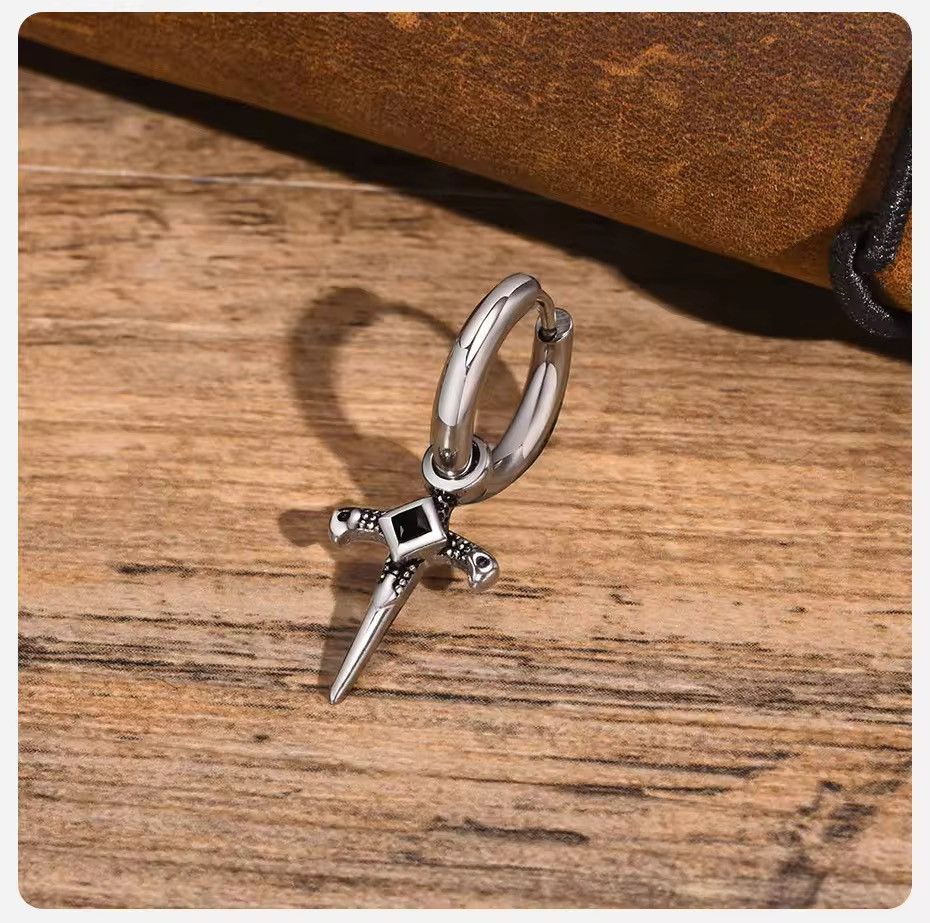 Jewelry Gothic Punk Cross Earring Size ONE SIZE - 2 Thumbnail