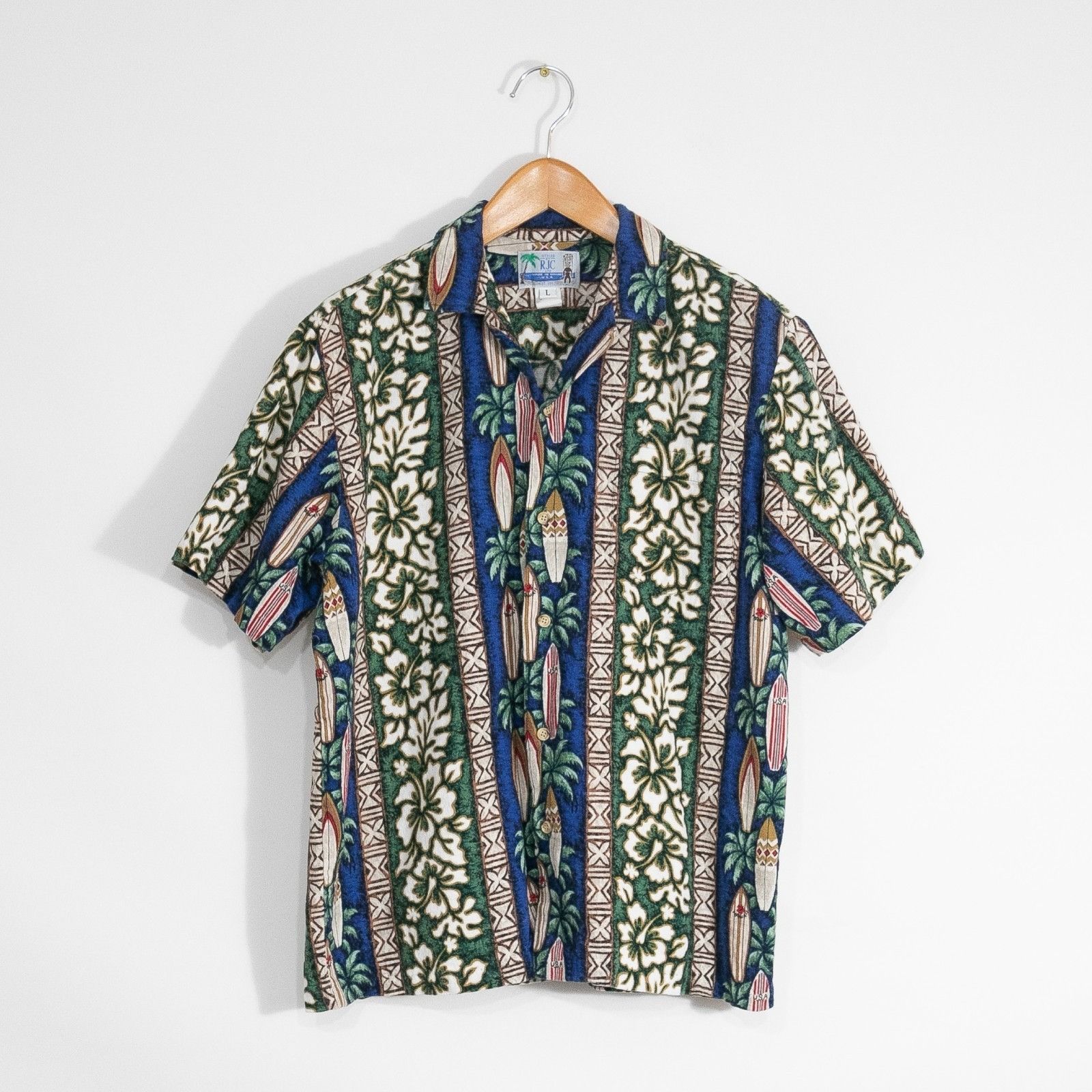 Vintage Vintage 90s Hawaiian Floral Button up Shirt Mens Large Size US L / EU 52-54 / 3 - 1 Thumbnail