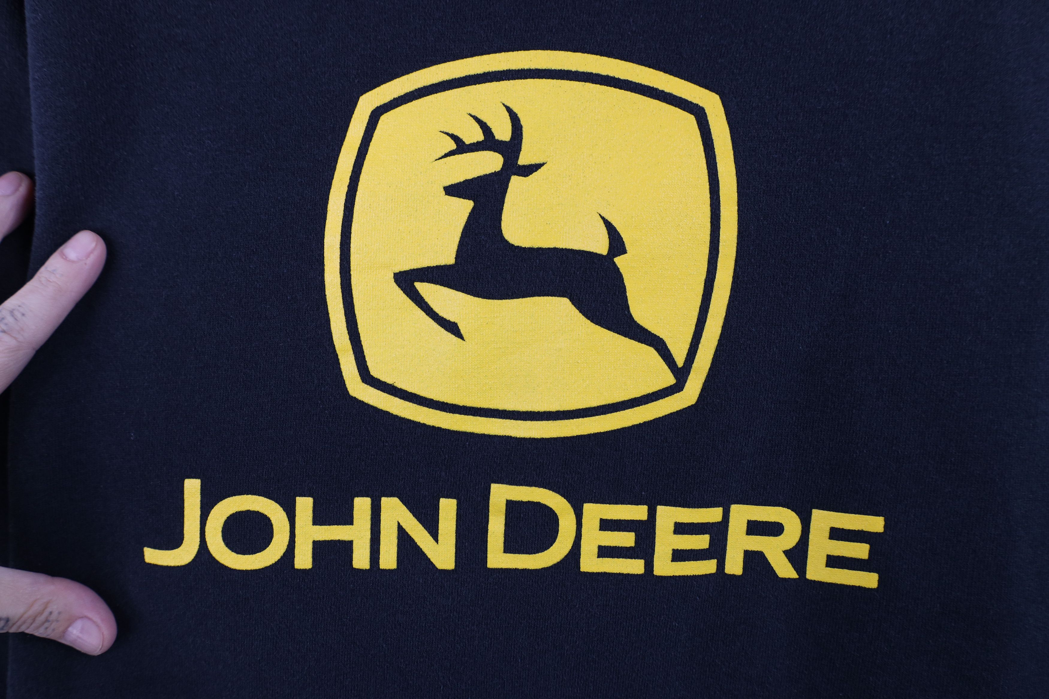 John Deere Vintage Y2K John Deere Spell Out Big Logo Sweatshirt Black Size US L / EU 52-54 / 3 - 4 Thumbnail