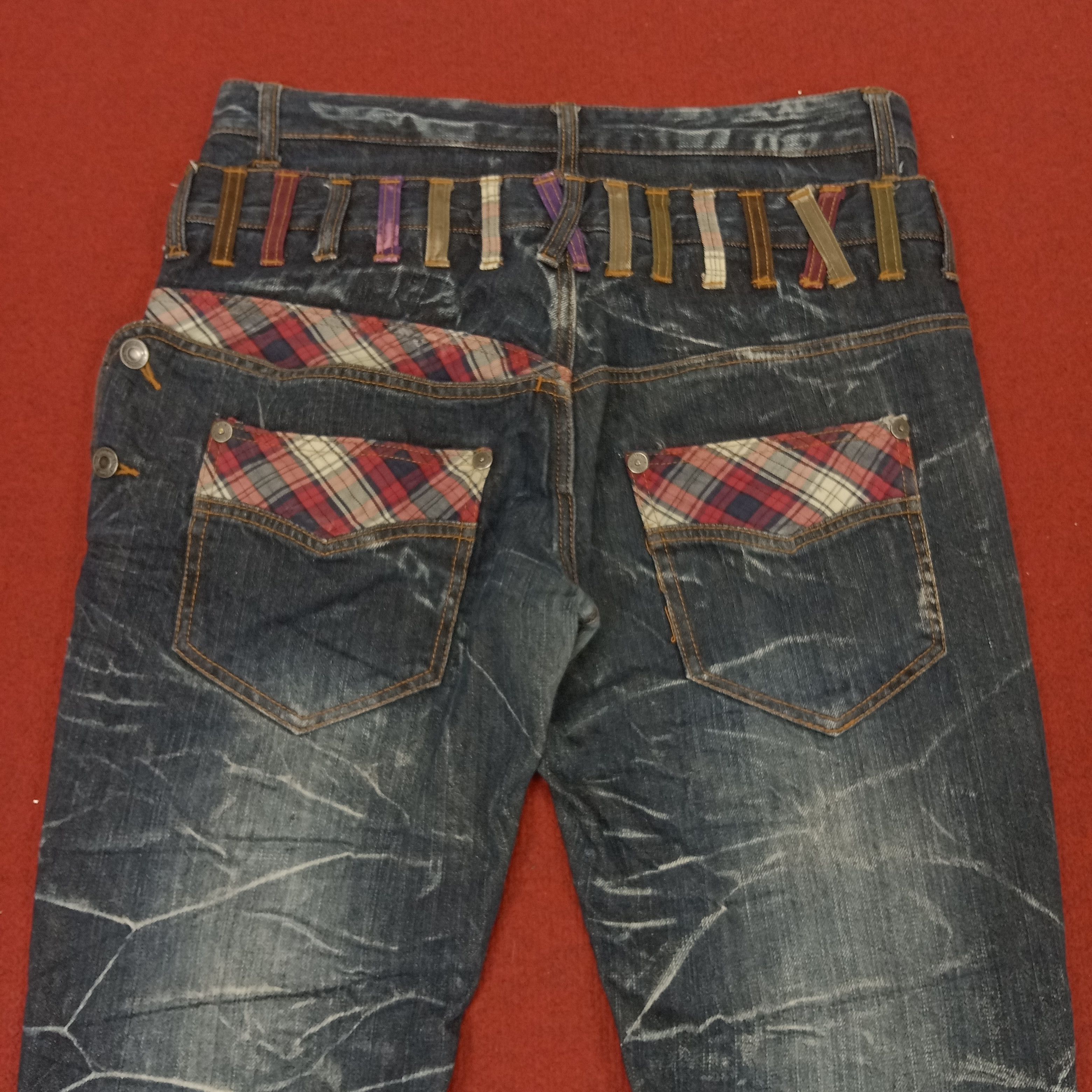 Japanese Brand Explosion Fashion Style Rare Design Jeans Size US 33 - 5 Thumbnail