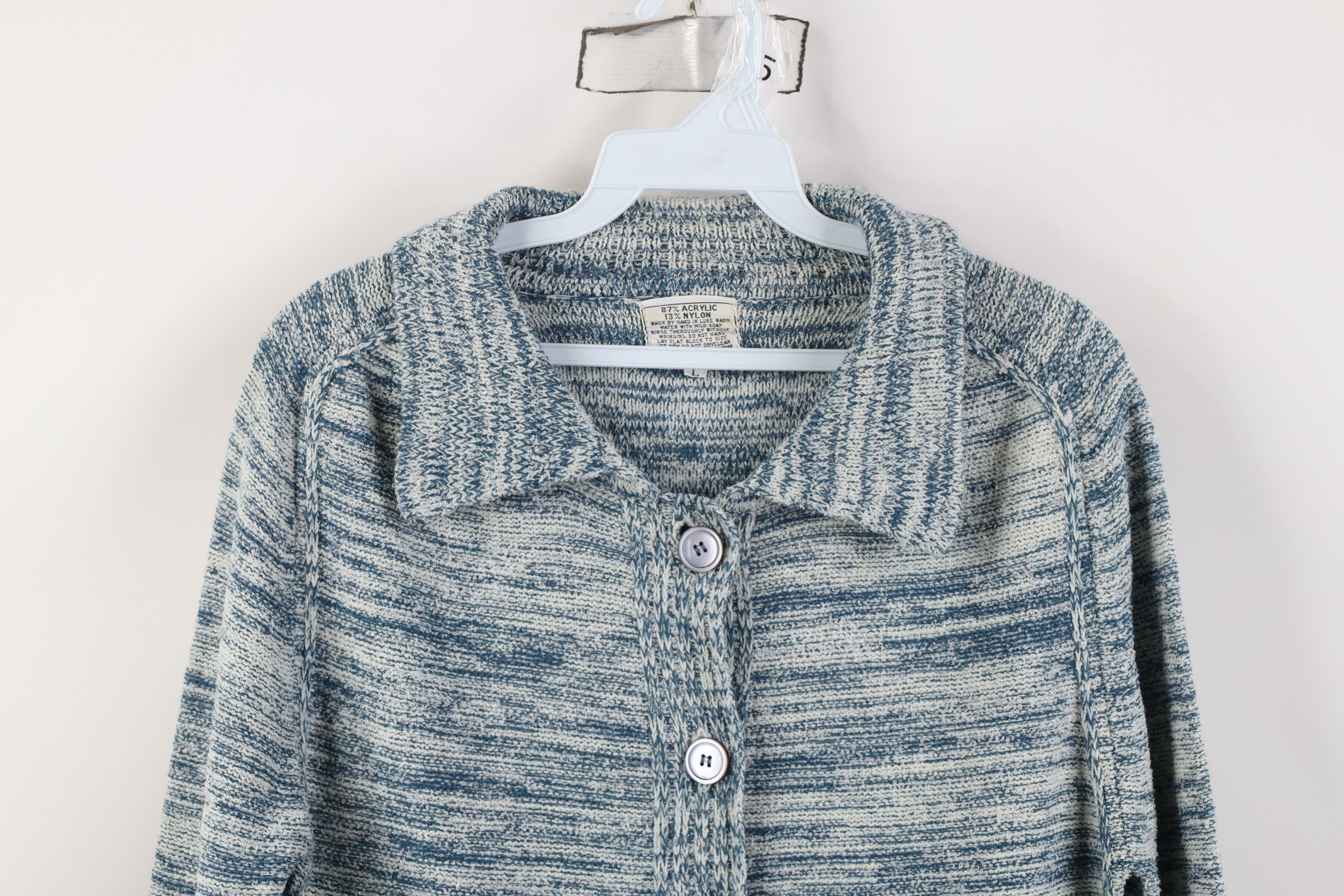 Vintage Vintage 60s 70s Boho Chic Hippie Knit Cardigan Sweater Size L / US 10 / IT 46 - 2 Thumbnail