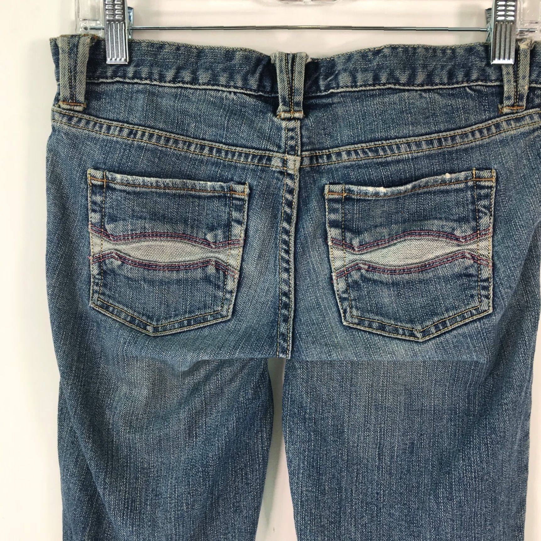 Abercrombie & Fitch VINTAGE Abercrombie & Fitch Womens Jeans Straight Denim 5-Pocket Regular Low Rise Blue Size 0 30x25 Size 25" / US 0 / IT 36 - 2 Thumbnail