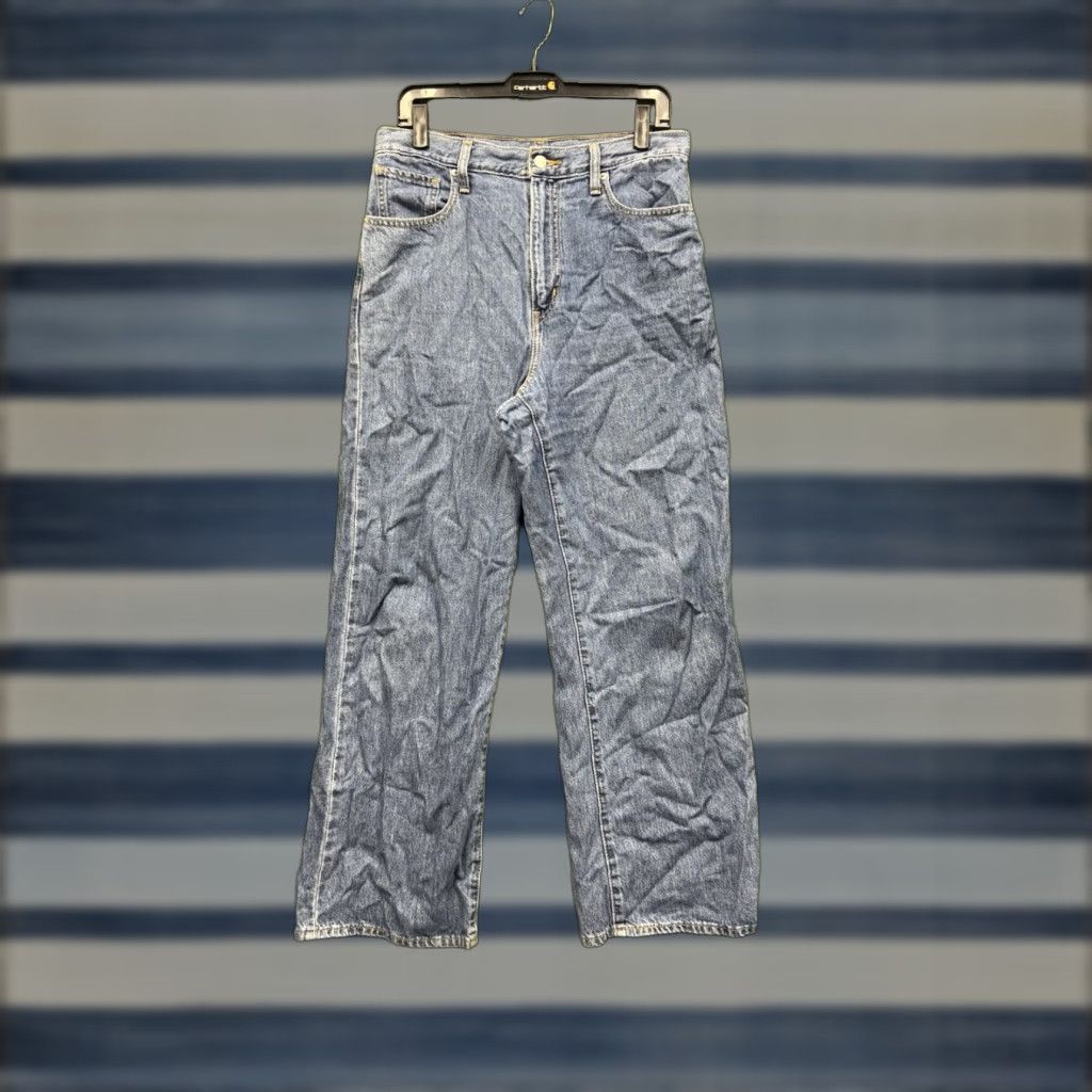 Levi's Levis High Waisted Straight Jeans Womens 30 Denim Wide Leg Baggy y2k Skater Size 30" / US 8 / IT 44 - 1 Thumbnail