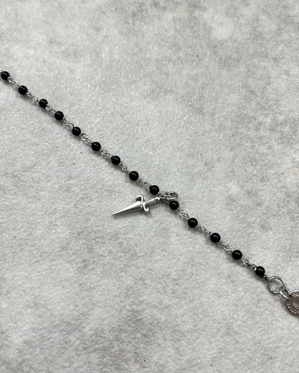 Vintage Cesare Paciotti Black Pearl Spike Charm Bracelet Size ONE SIZE - 6 Thumbnail