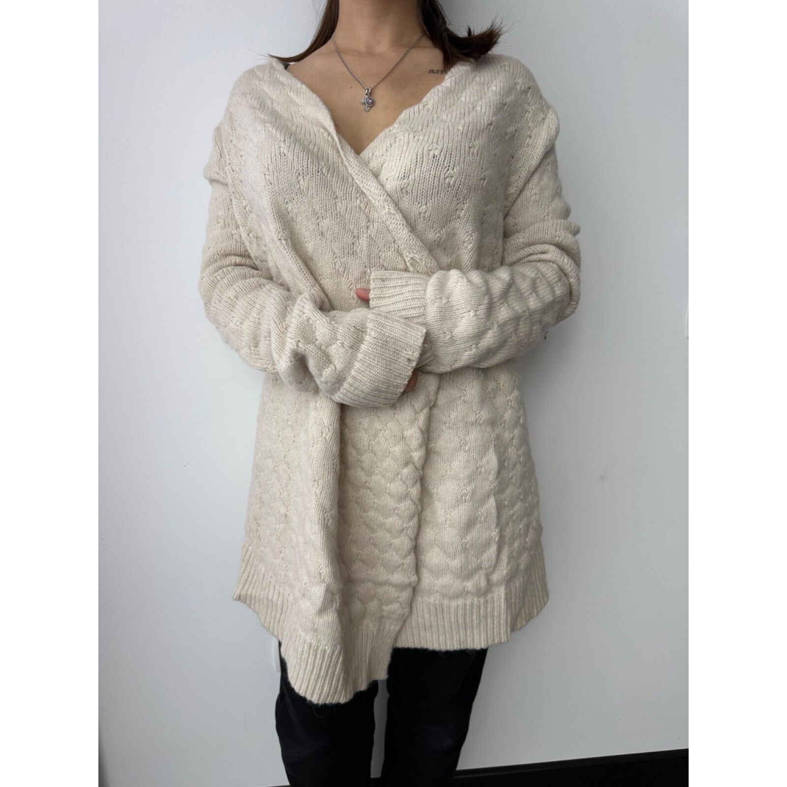 Zadig & Voltaire VTG Zadig&Voltaire Beige Knitted DapheeAln Wool Cardigan Swe Size M / US 6-8 / IT 42-44 - 10 Thumbnail