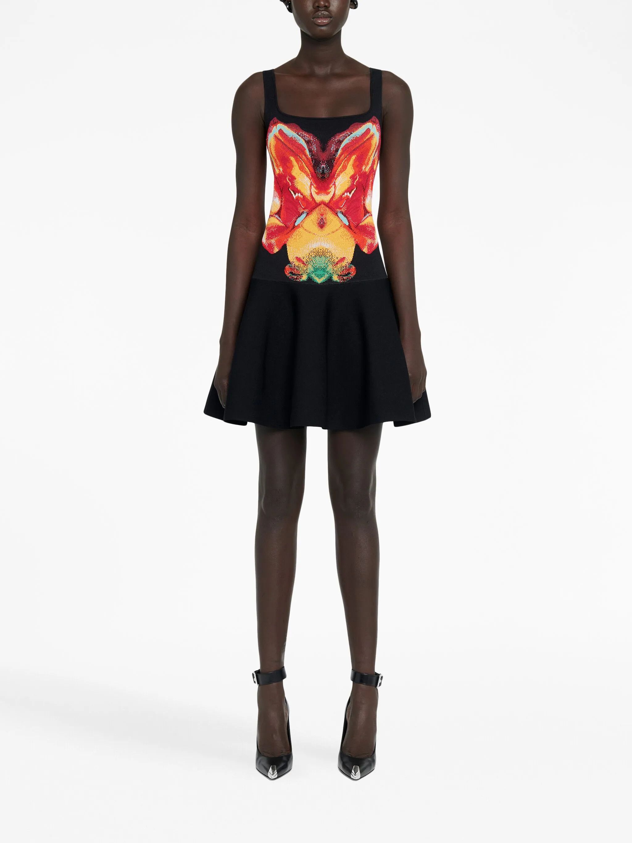 Alexander McQueen o1y0325 Mini Dress in Black Size S / US 4 / IT 40 - 2 Thumbnail