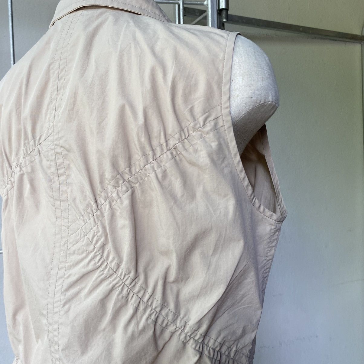 EVEX by KRIZIA Light Brown Ruched Zip Vest