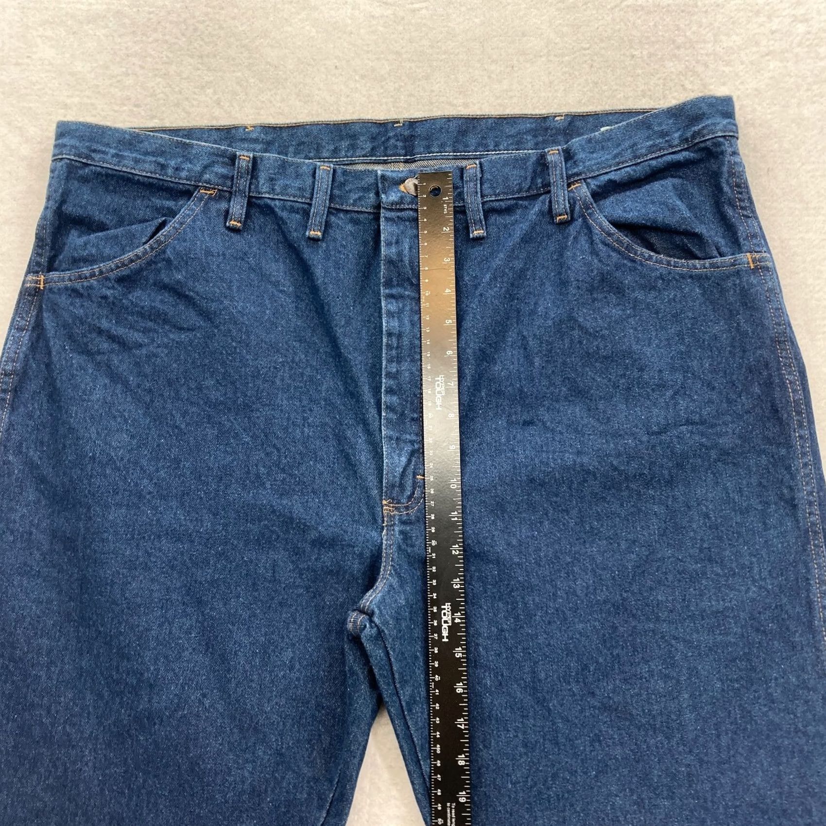 Denime Rustler Mens 44x30 Blue Denim Straight Jeans NWT Medium Wash Regular Rise 30 Inseam Size 44 44x30 Jeans Mens Size US 44 / EU 60 - 6 Thumbnail