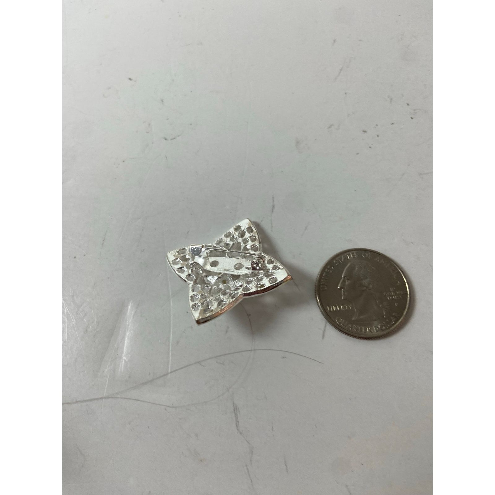 Other Tiny Clear Rhinestone Brooch - Silver Tone - Never Used Size ONE SIZE - 3 Thumbnail