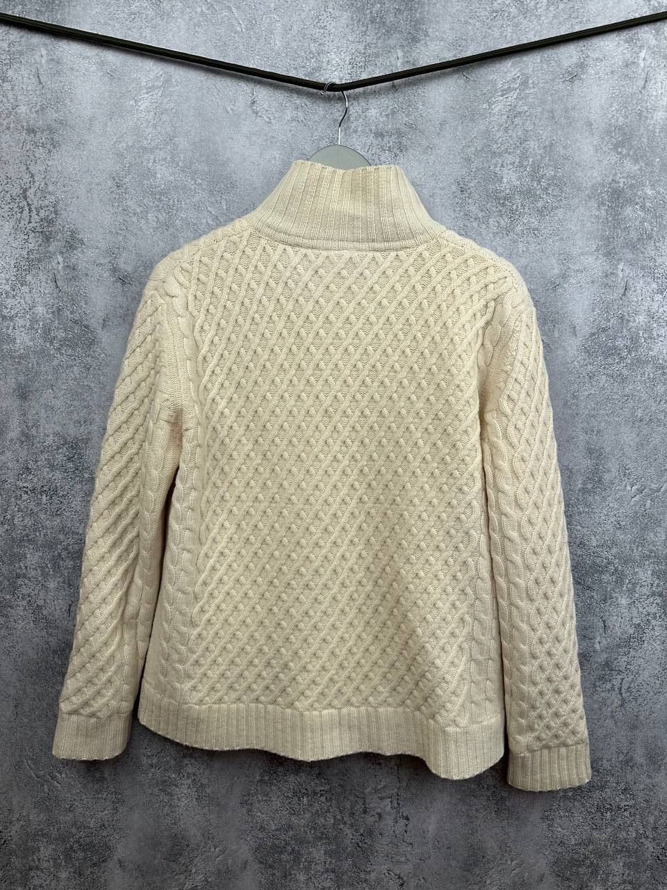 Carraig Donn Carraig Donn Aran Wool Lined Cardig Made in Ireland Cream S Size S / US 4 / IT 40 - 2 Thumbnail