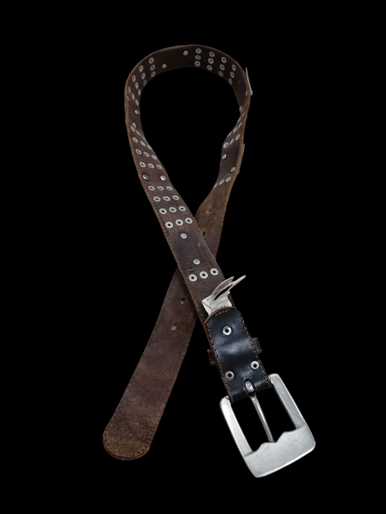 14th Addiction Diesel Emblem Studded Leather Belts Size ONE SIZE - 10 Thumbnail