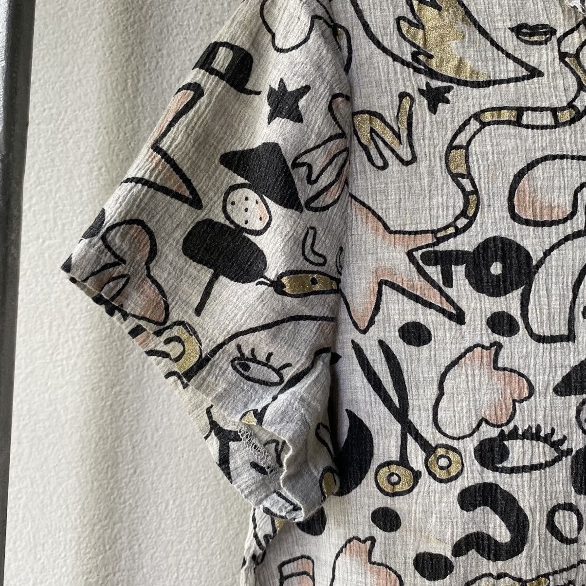 Tsumori Chisato TSUMORI CHISATO Playful Doodle Print Button-Up Shirt Size XS / US 0-2 / IT 36-38 - 7 Thumbnail