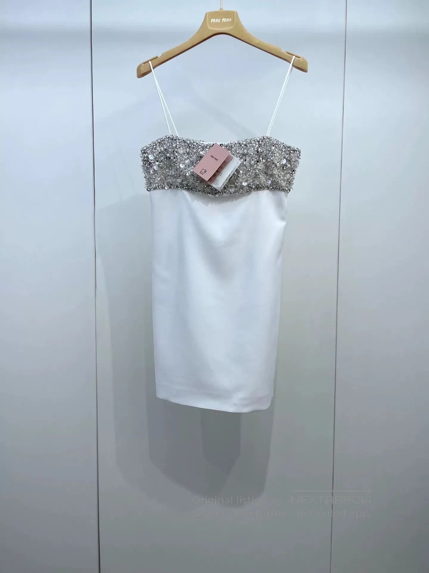 Miu Miu Miu Miu Rhinestone Slip Dress. Size S / US 4 / IT 40 - 1 Thumbnail