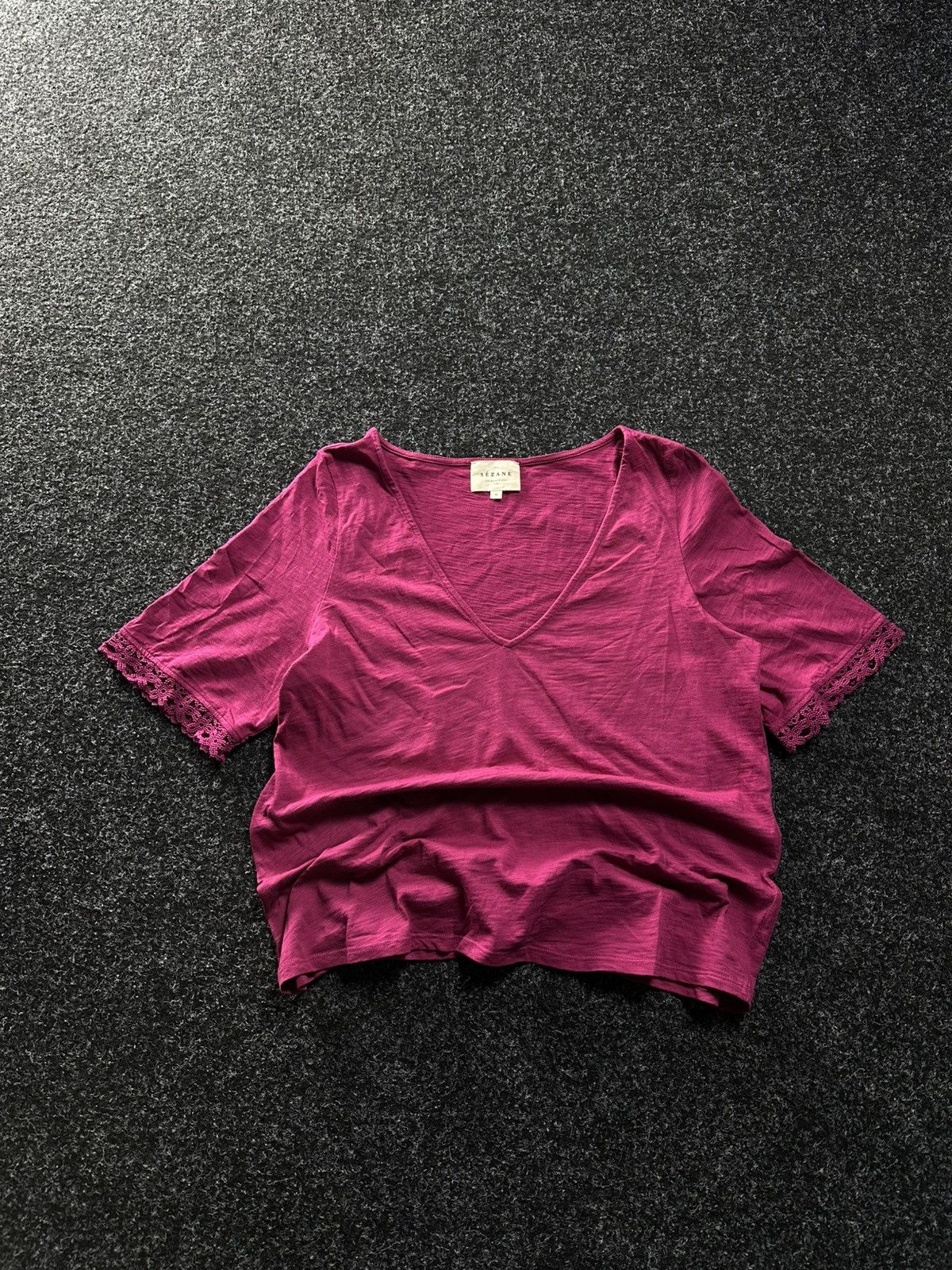 Sezane 🚨Sezane vintage RARE Italy t-shirt Love mohair luxury Size M / US 6-8 / IT 42-44 - 1 Thumbnail