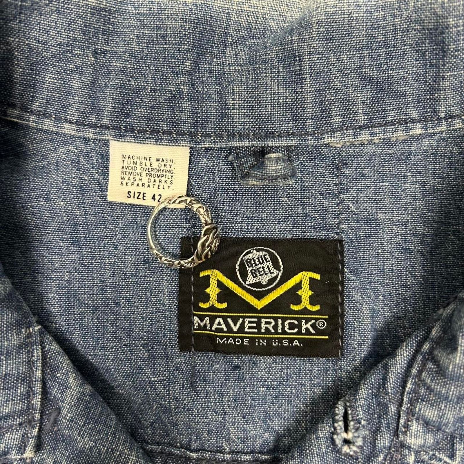 Other VTG 70s/80s Blue Bell Maverick Blue denim jacket Size US L / EU 52-54 / 3 - 3 Thumbnail