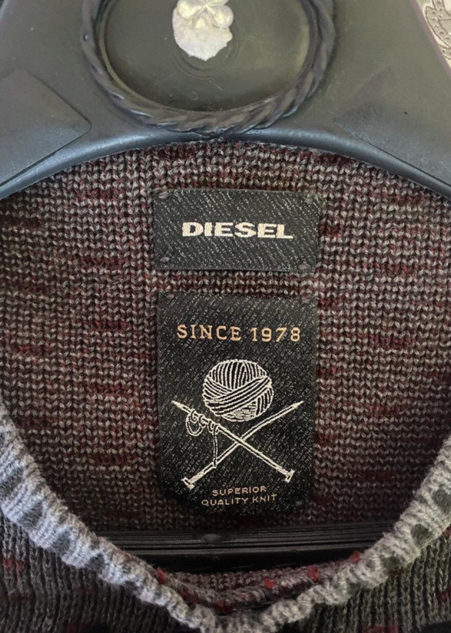 Diesel × Vintage Vintage Diesel Big Center Logo Avant Garde Boxy Sweater Size US S / EU 44-46 / 1 - 3 Thumbnail