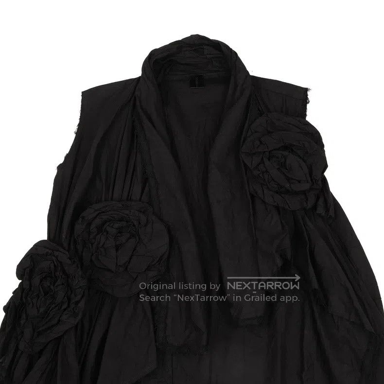 Comme des Garcons Comme Des Garcons size F Vintage Black Rose Flower Vest To Size S / US 4 / IT 40 - 4 Thumbnail