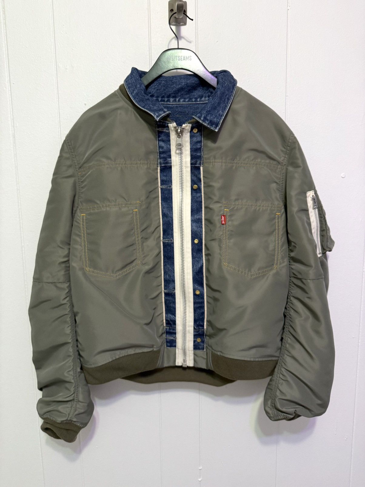 Sacai Sacai x Levi’s Reversible Denim Bomber Jacket Size US XS / EU 42 / 0 - 1 Thumbnail
