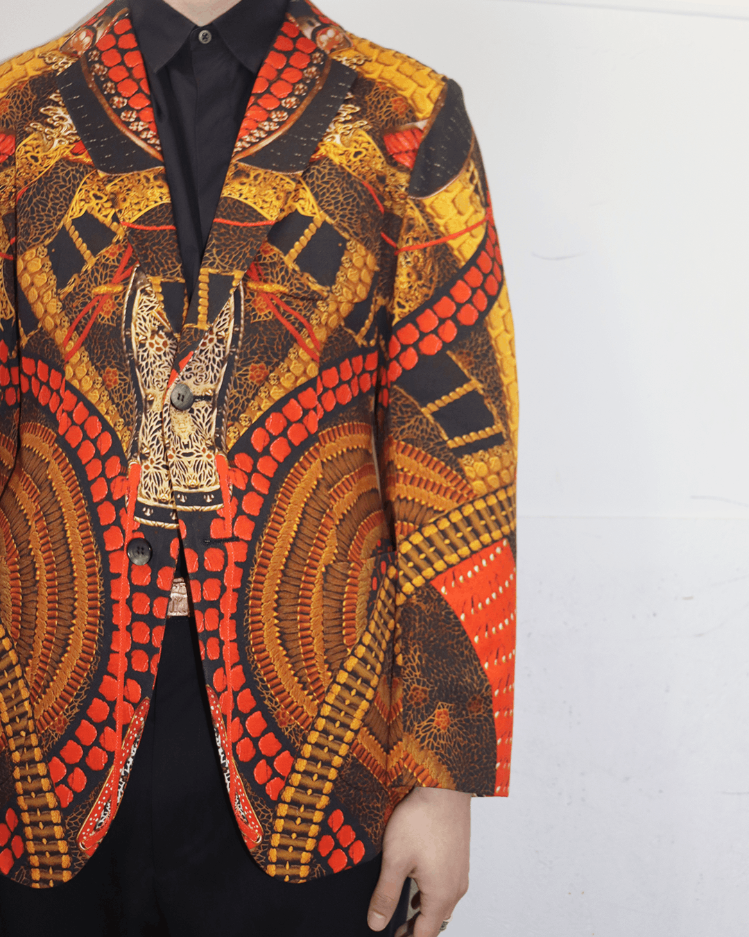 Alexander McQueen Alexander McQueen SS11 Printed Cotton Blazer Size 46S - 4 Thumbnail