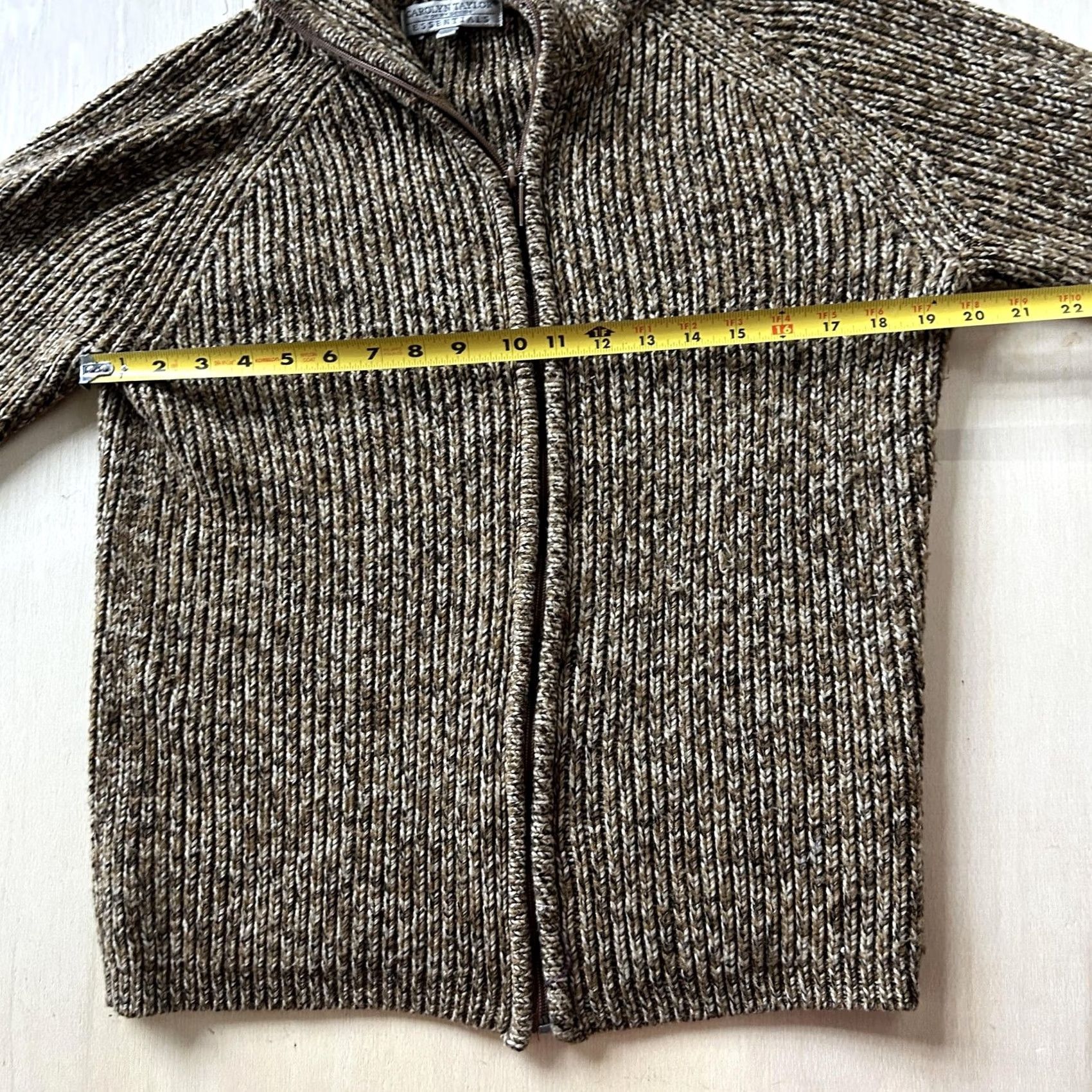 Vintage Vintage Carolyn Taylor Cardigan Sweater Womens Small Brown Full Zip Mock Neck Size S / US 4 / IT 40 - 7 Thumbnail