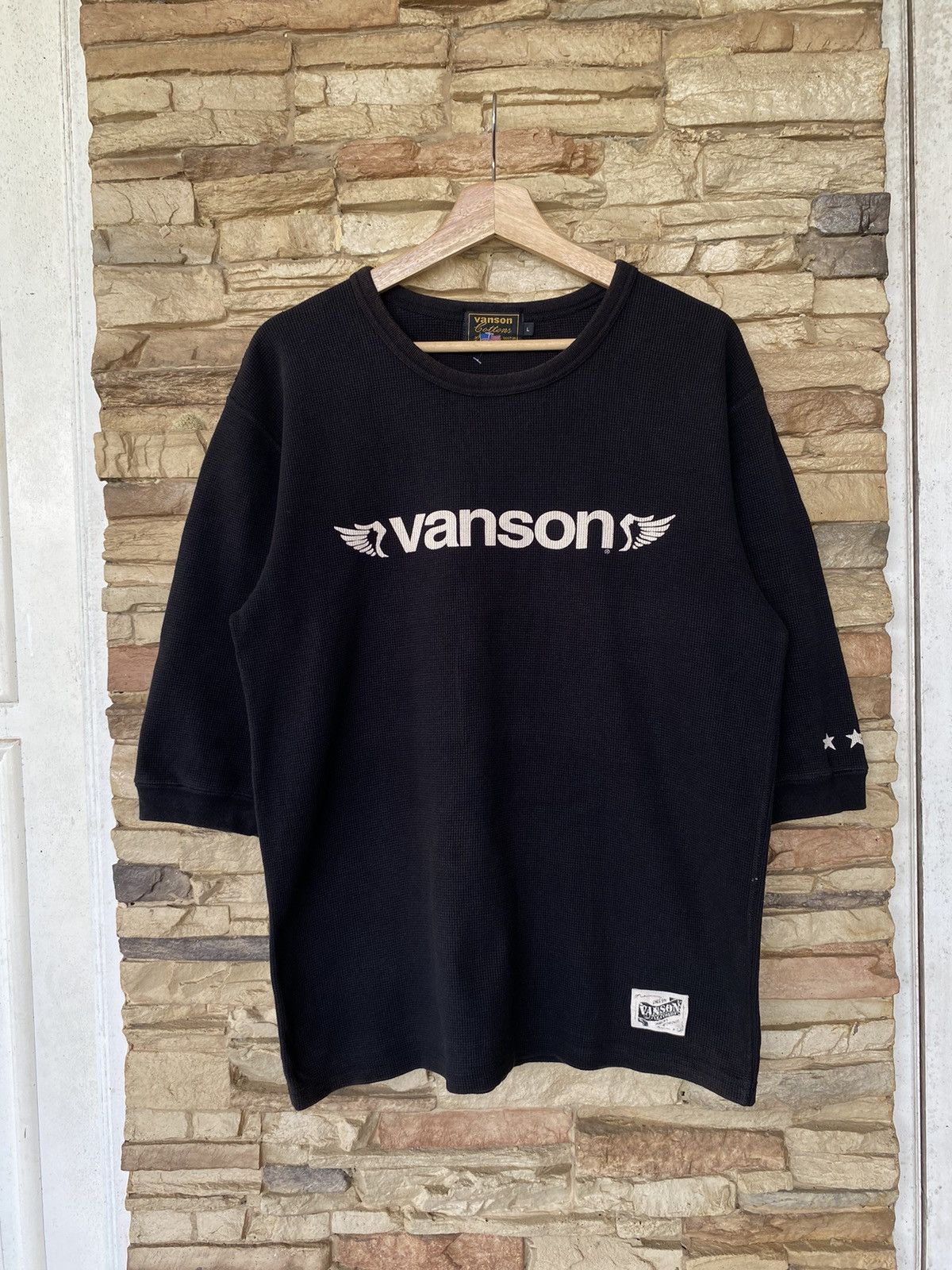 Vanson Leathers Vintage Vanson Leather 3 quarter Sleeve Tees Size US L / EU 52-54 / 3 - 1 Thumbnail