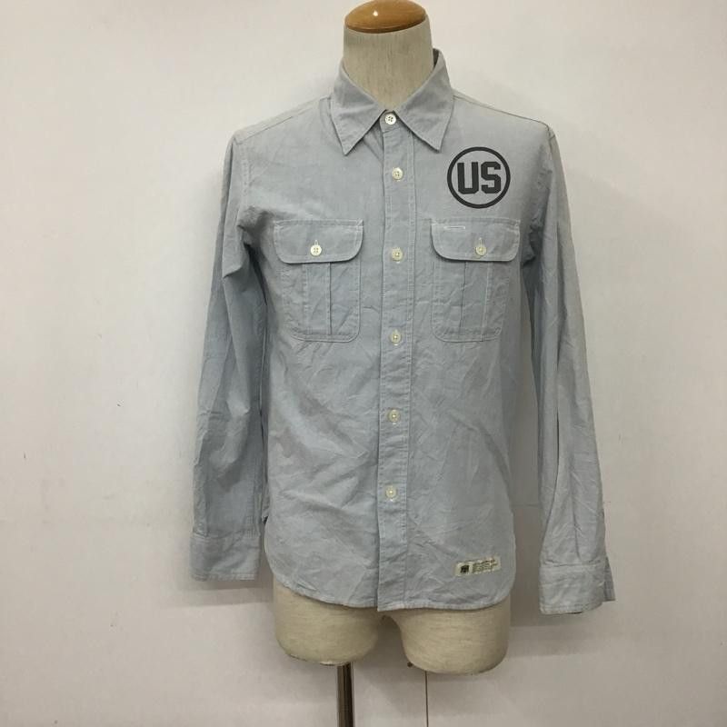 Shirt Long Sleeve Chest Flap Pocket Light Blue