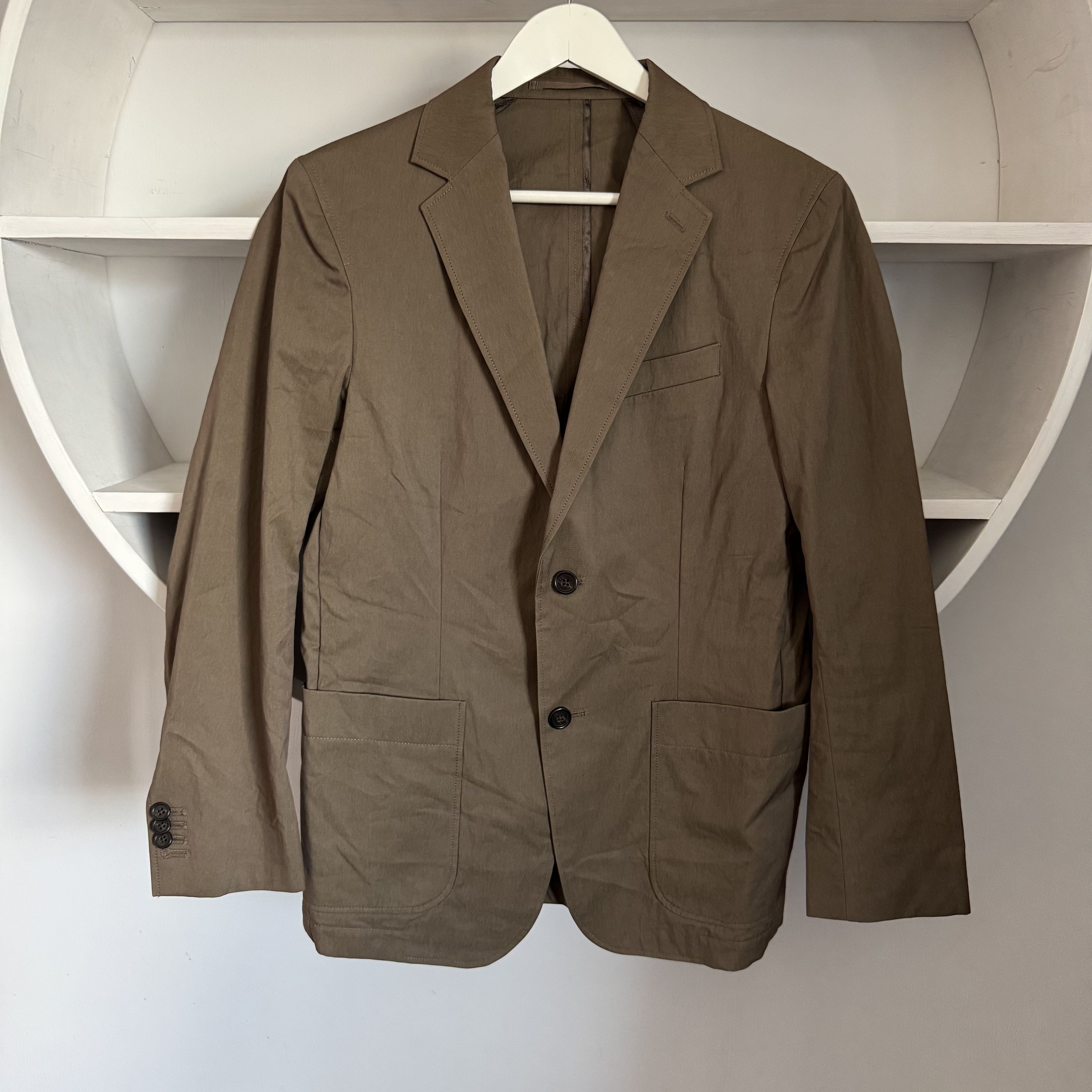 ARKET BESTE 319 Italy Cotton Nylon Twill Brown Blazer Jacket