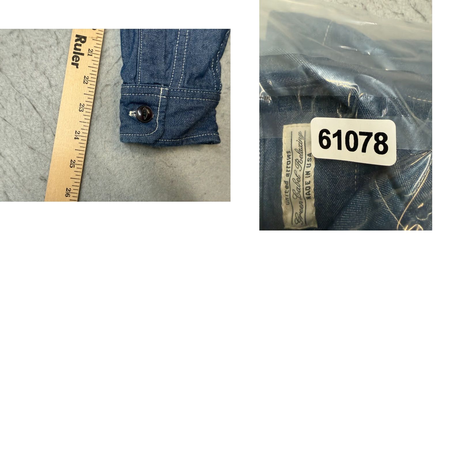 United Arrows United Arrows Shirt Mens Medium Blue Denim Button Up Workwear Made in USA Size US M / EU 48-50 / 2 - 8 Thumbnail