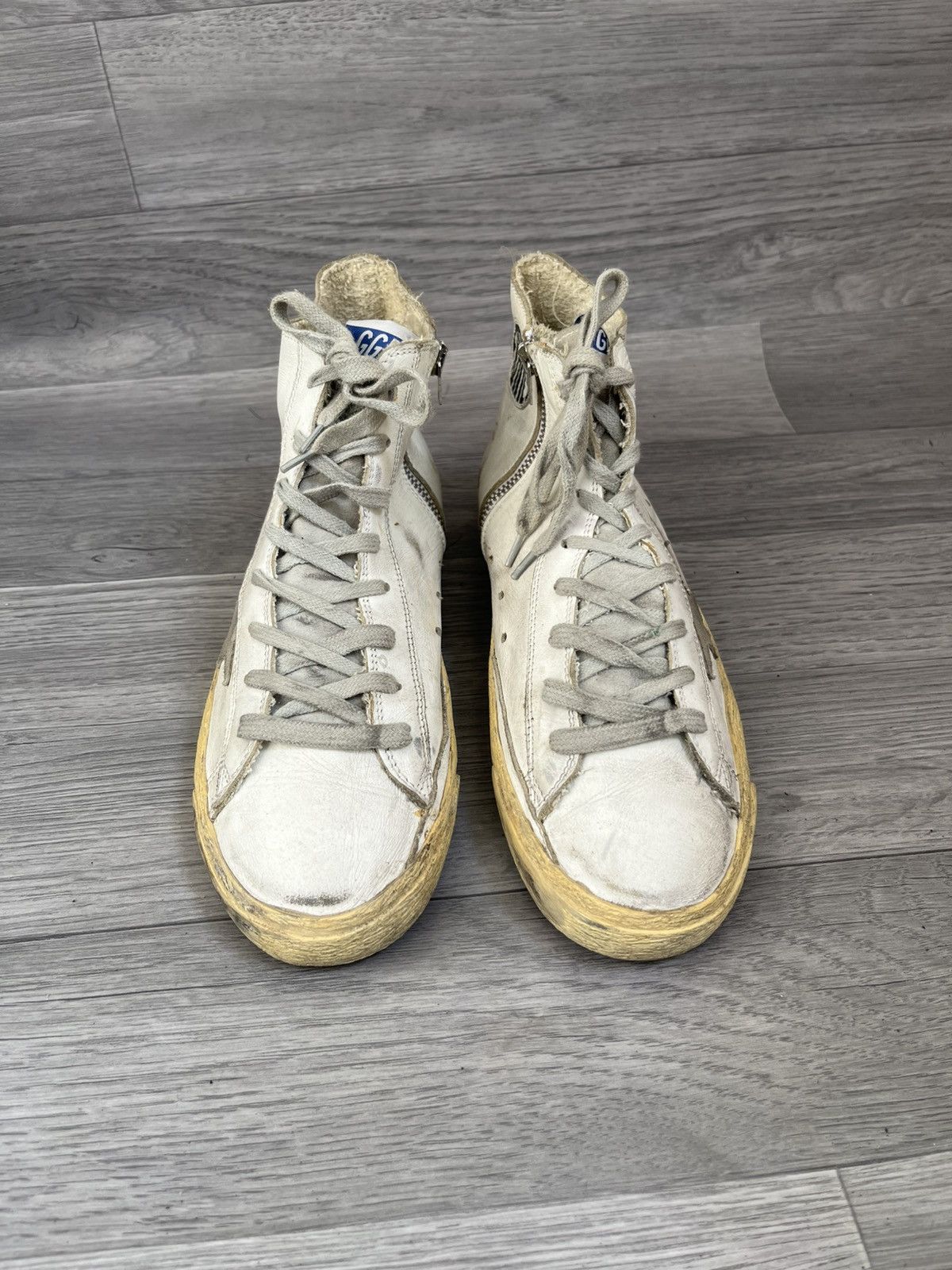 Golden Goose Golden goose francy hi-top distressed sneakers sz 40 Size US 10 / IT 40 - 3 Thumbnail