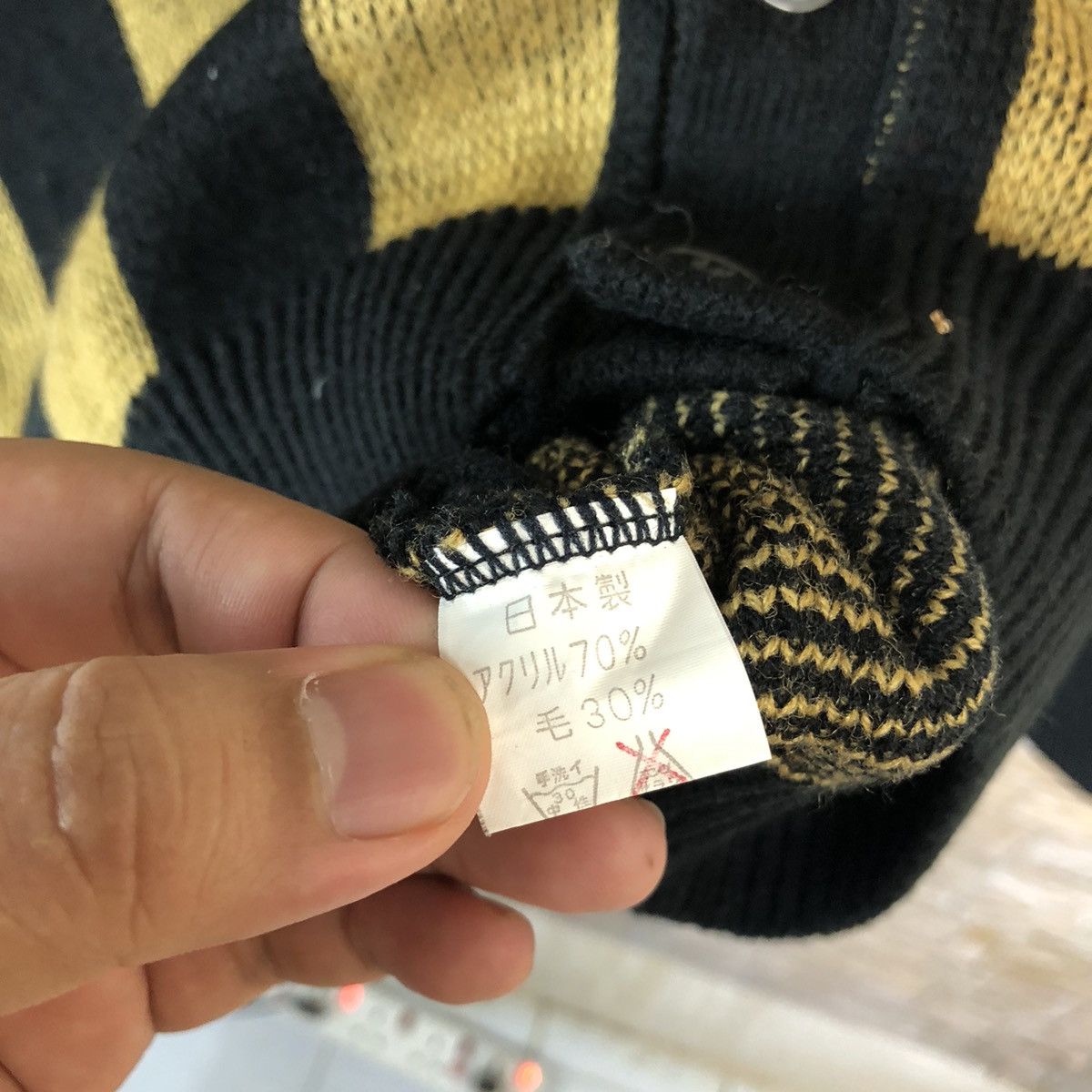 Japanese Brand Brezzey Street Brown Stripe Cardigan Knitwear #A1108 Size US L / EU 52-54 / 3 - 11 Thumbnail