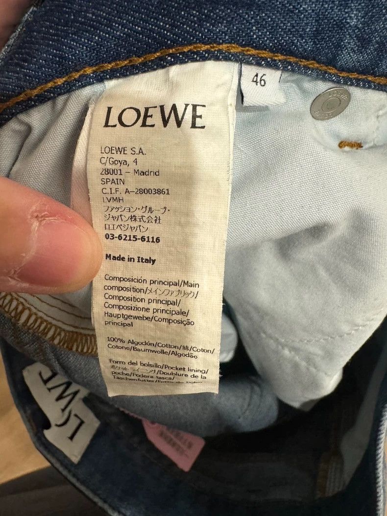 Loewe LOEWE Blue leather logo worn through jeans Size 30" / US 8 / IT 44 - 3 Thumbnail