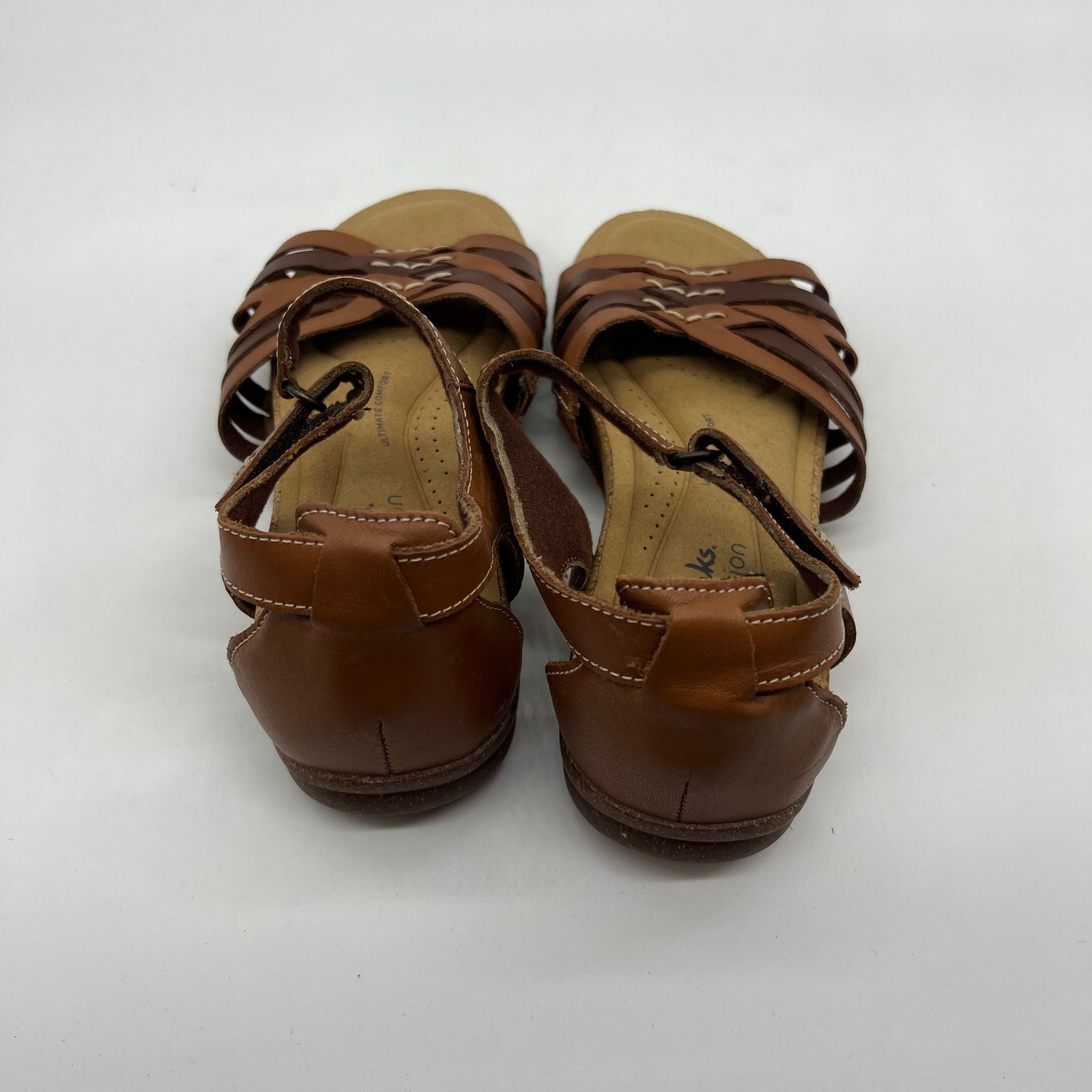 Clarks Clarks collection Women's 6 M Brown Leather Sandals Ankle Size US 6 / IT 36 - 7 Thumbnail