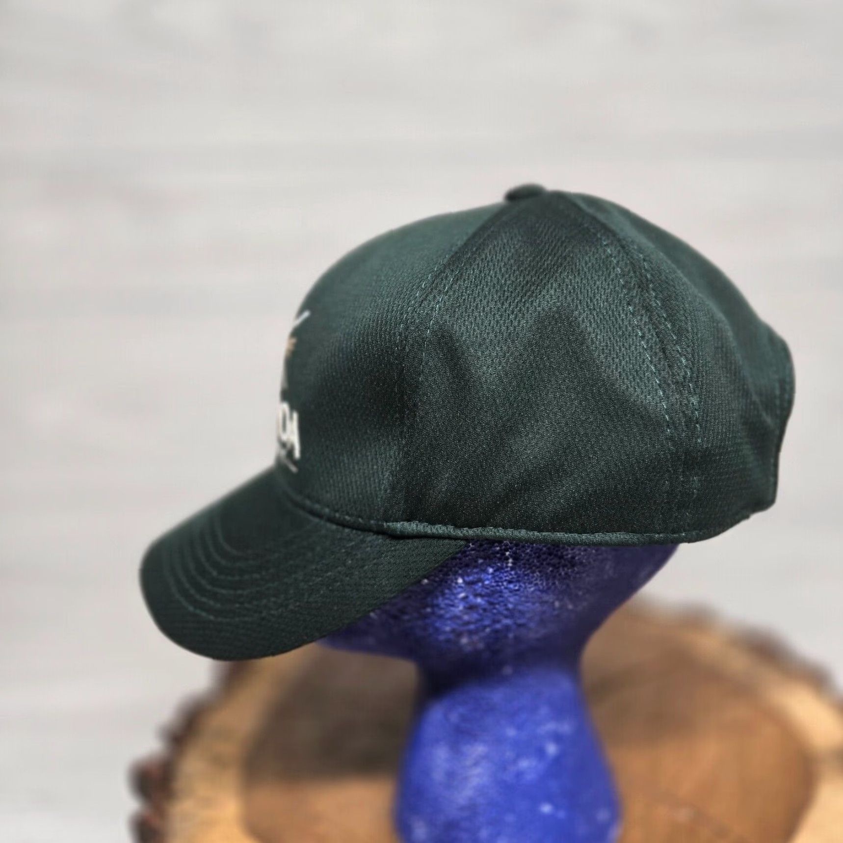 Vintage VINTAGE Unbranded Baseball Cap Hat Adult One Size Green Adjustable 90s Men Size ONE SIZE - 4 Thumbnail