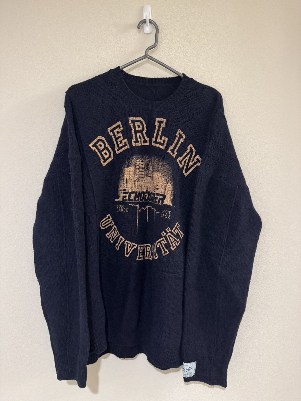 Raf Simons College Sweater | Grailed