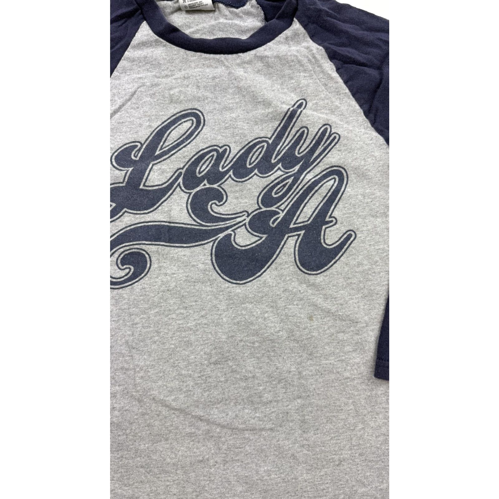 Anvil Lady A Shirt Adult Medium Gray Blue 3/4 Sleeve Raglan Graphic Band Tour Size US M / EU 48-50 / 2 - 3 Thumbnail