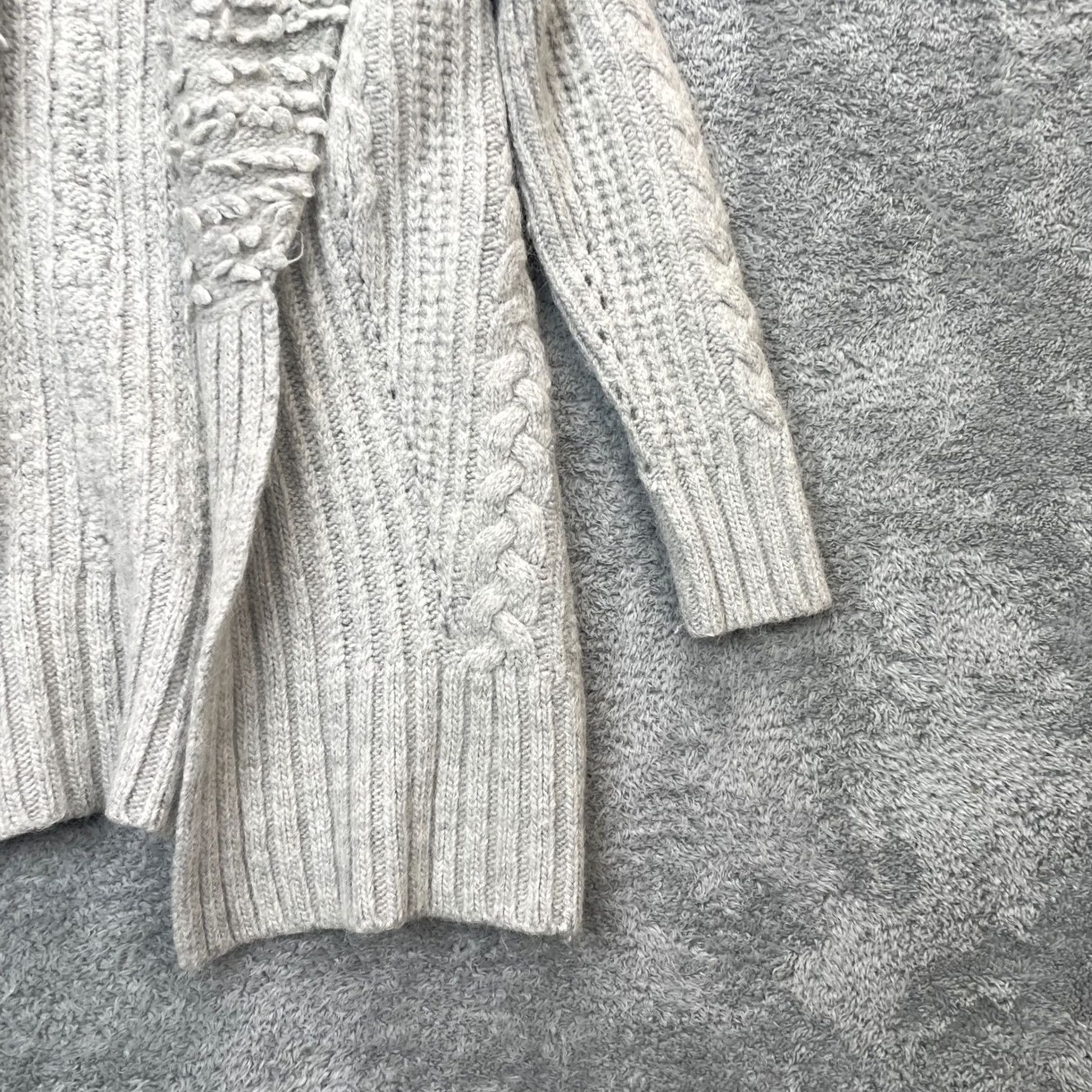 Banana Republic Banana Republic Sweater Womens XS Gray Cardigan Cable Knit Open Front V-Neck Long Sleeve Winter Autumn Casual Travel Pockets Size XS / US 0-2 / IT 36-38 - 5 Thumbnail