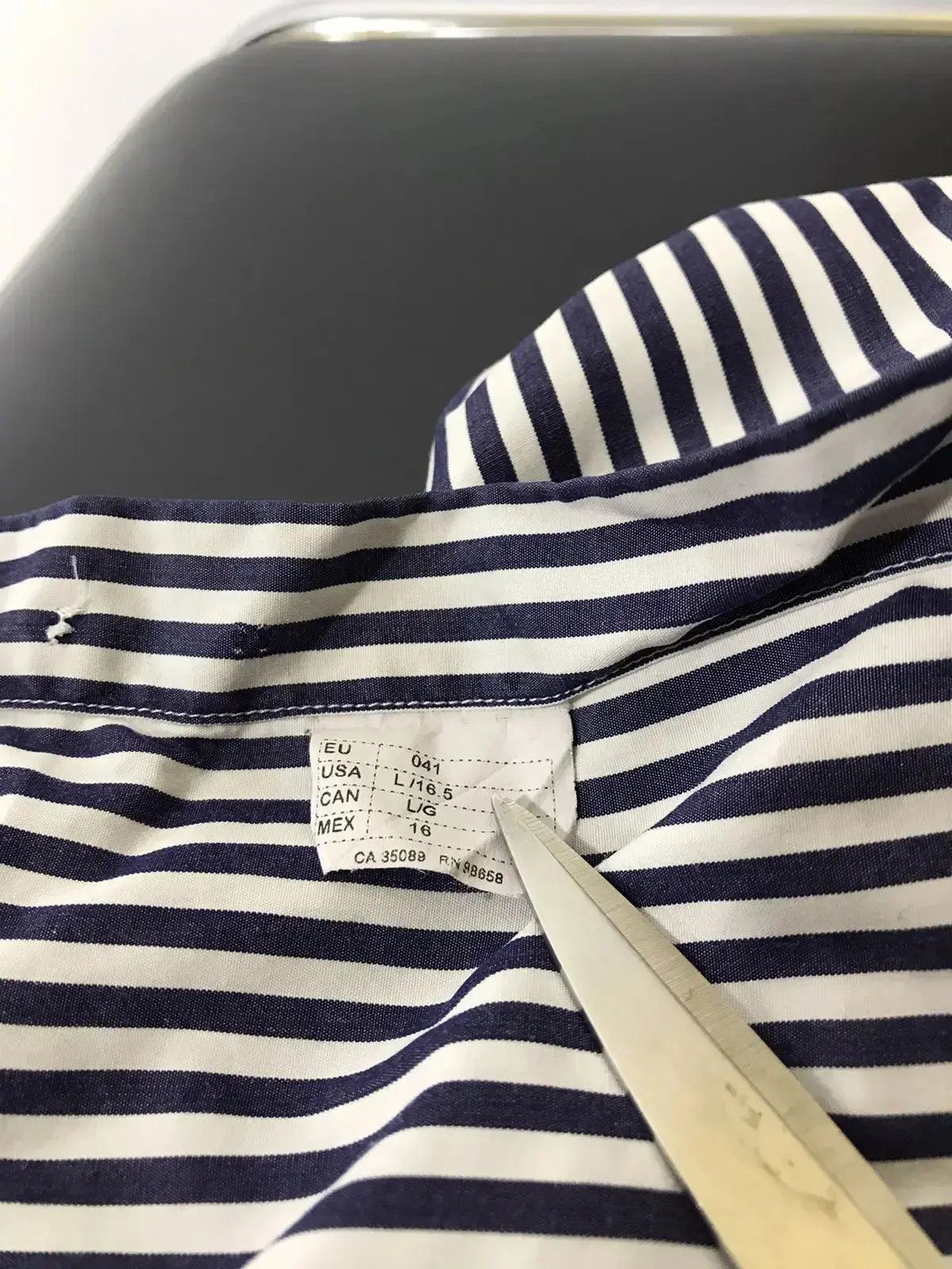 Designer × Paul & Shark Paul Shark striped long sleeve mens shirt size 41 Size US L / EU 52-54 / 3 - 5 Thumbnail