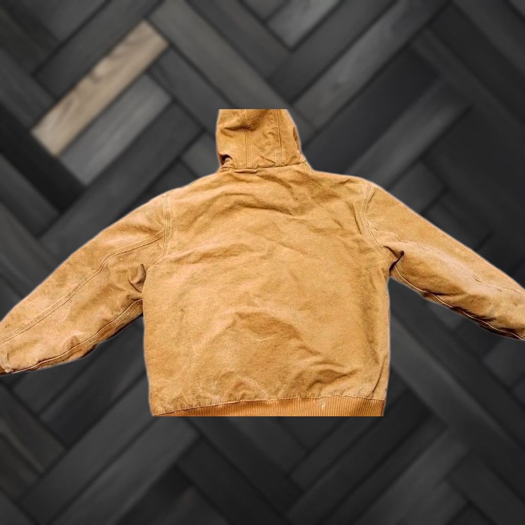 Carhartt VINTAGE Carhartt Bomber Jacket Mens XL Coat J130 211 Canvas Chore Full Zip Beige 90s Retro City Classic Workwear Logo Zipper Quilted Long Sleeve Mens Size US XL / EU 56 / 4 - 1 Thumbnail