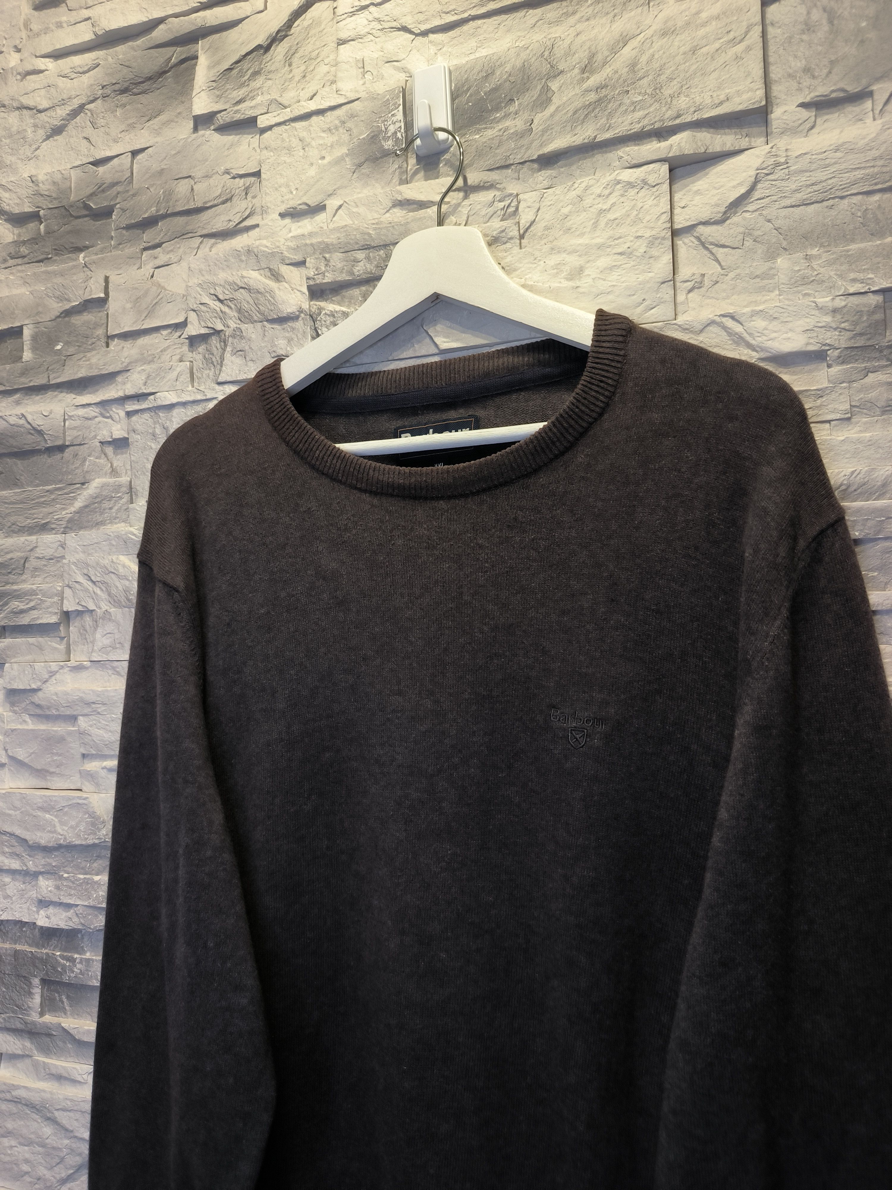 Barbour × Vintage Barbour Brown Knitwear Brown Vintage Size US XXL / EU 58 / 5 - 2 Thumbnail