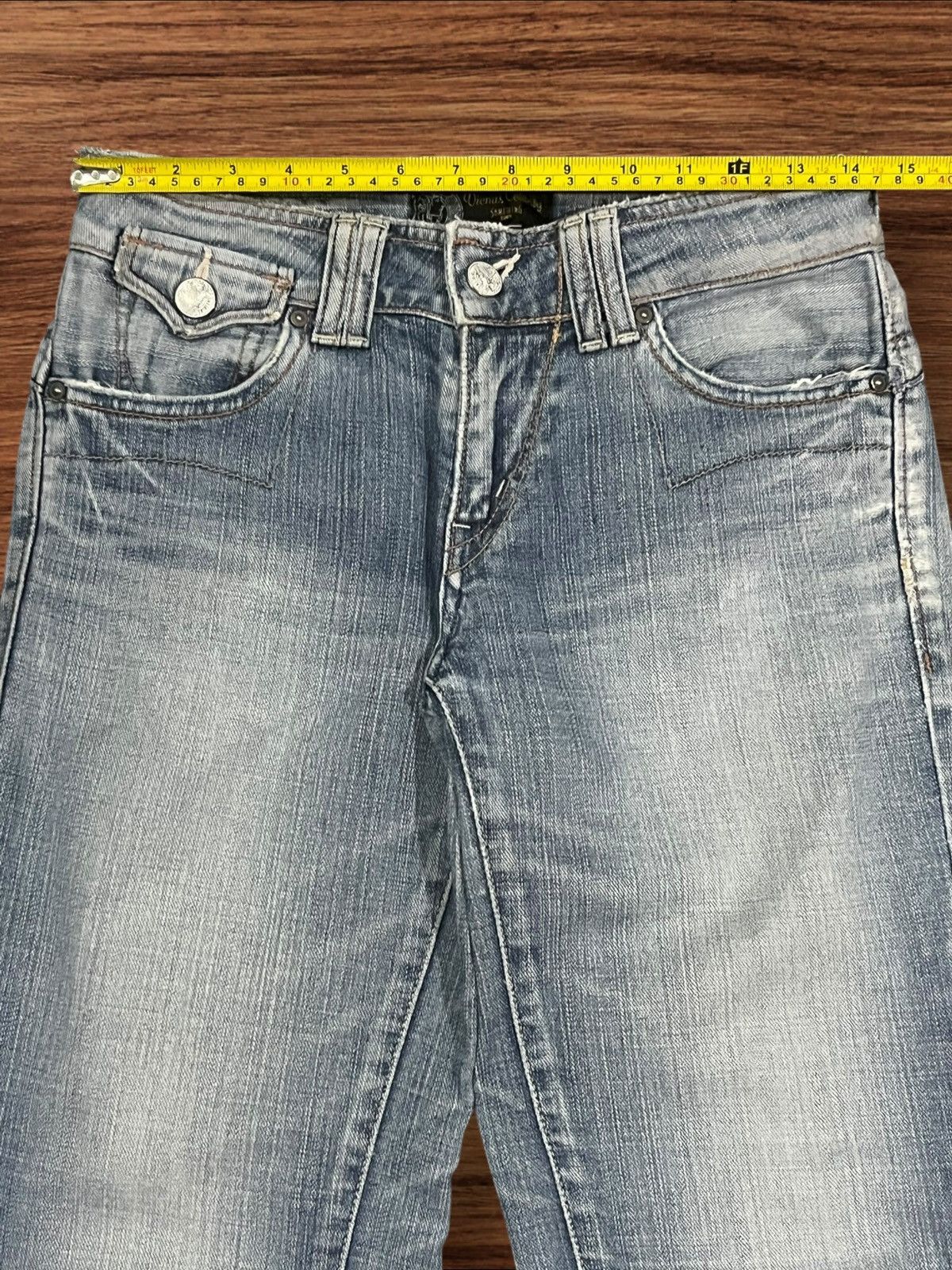 Edwin × Japanese Brand Vintage Japanese Brand Edwin Venus Blue Washed Flare Jeans Size 28" / US 6 / IT 42 - 15 Thumbnail