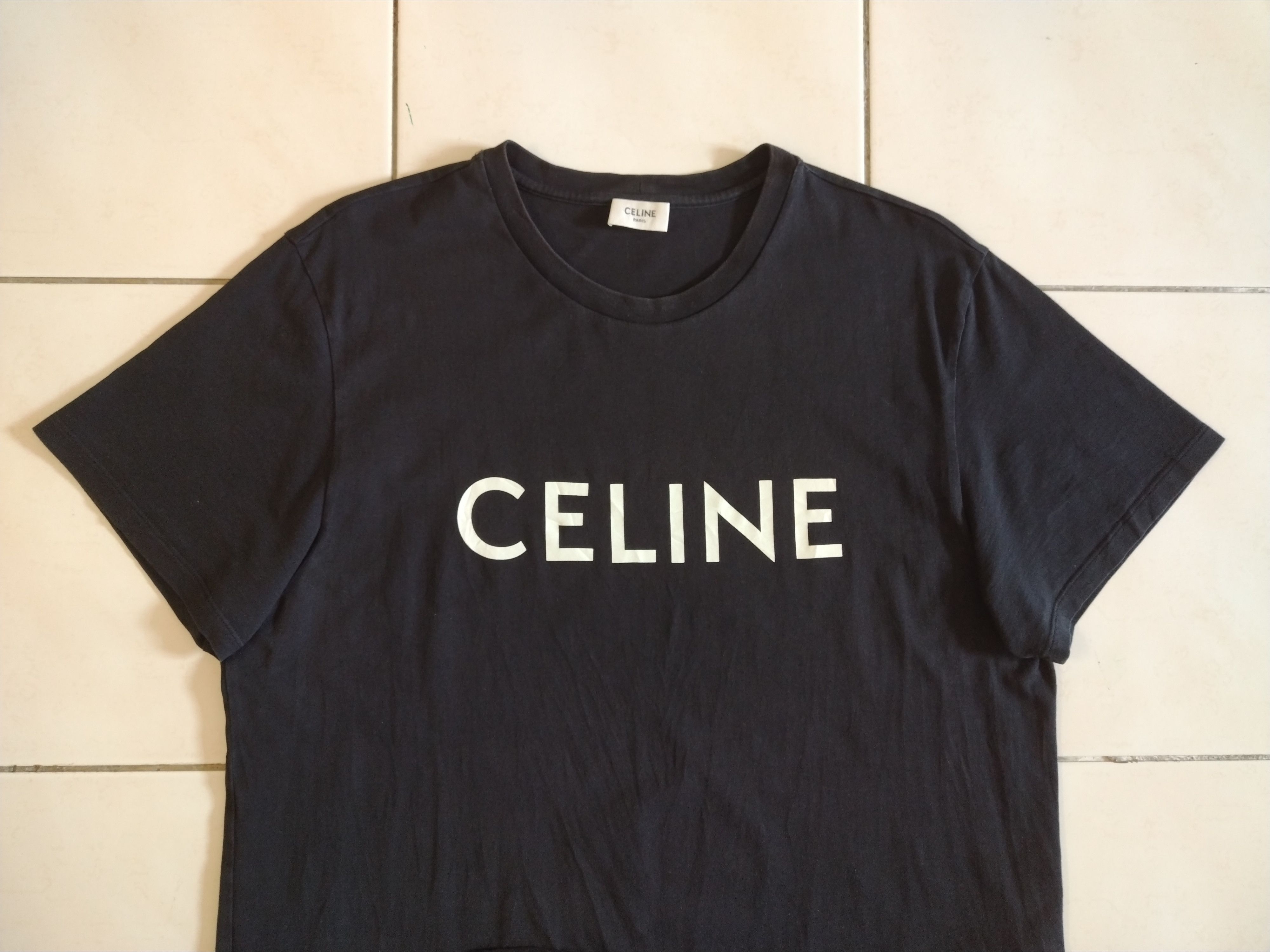 Celine 🔥Last drop! Cool Distressed LISA BLACKPINK Celine Black Tee Size US L / EU 52-54 / 3 - 13 Thumbnail