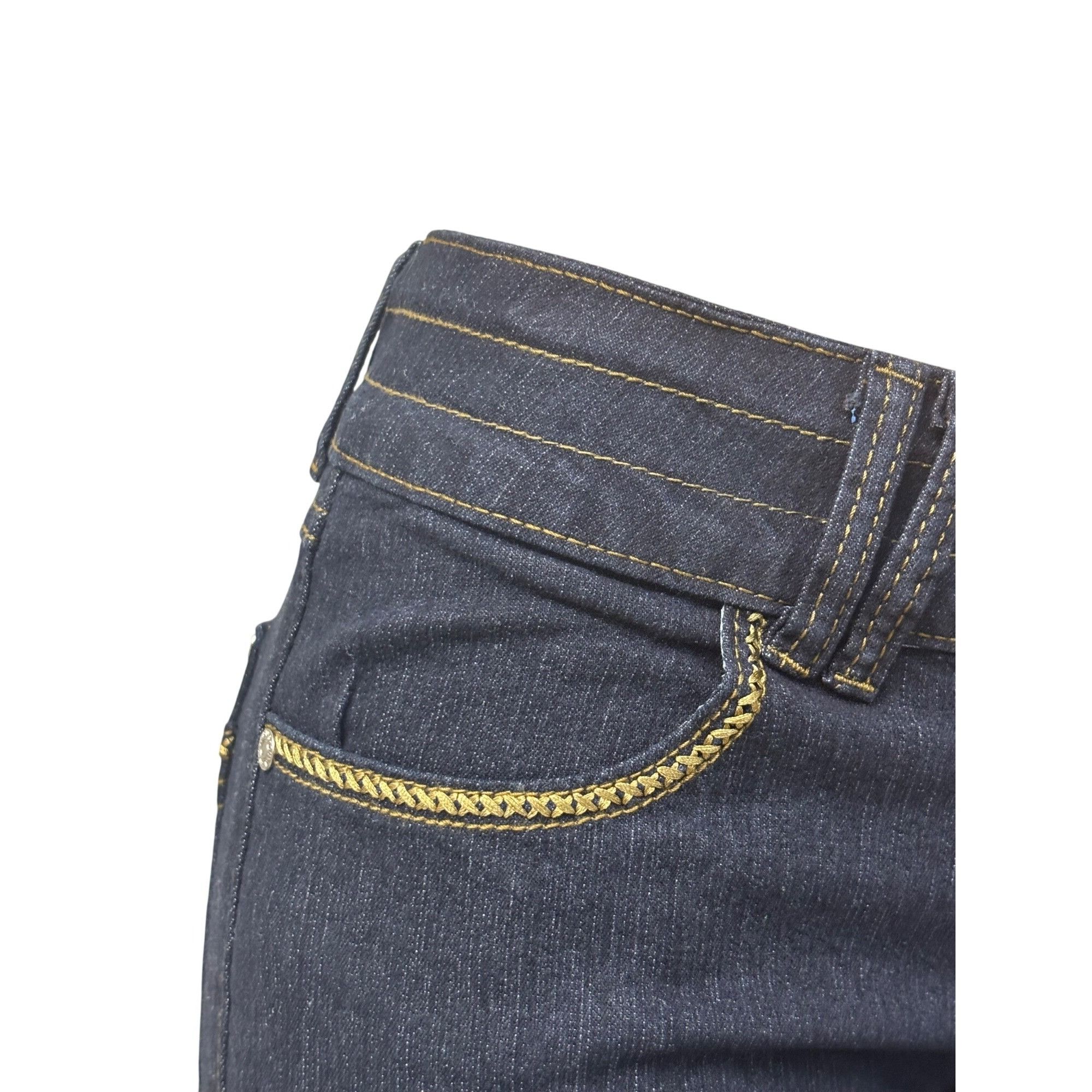 Other Out Jeans Women’s Cross-stitch Straight Leg Stretch Jeans, D Size 28" / US 6 / IT 42 - 12 Thumbnail